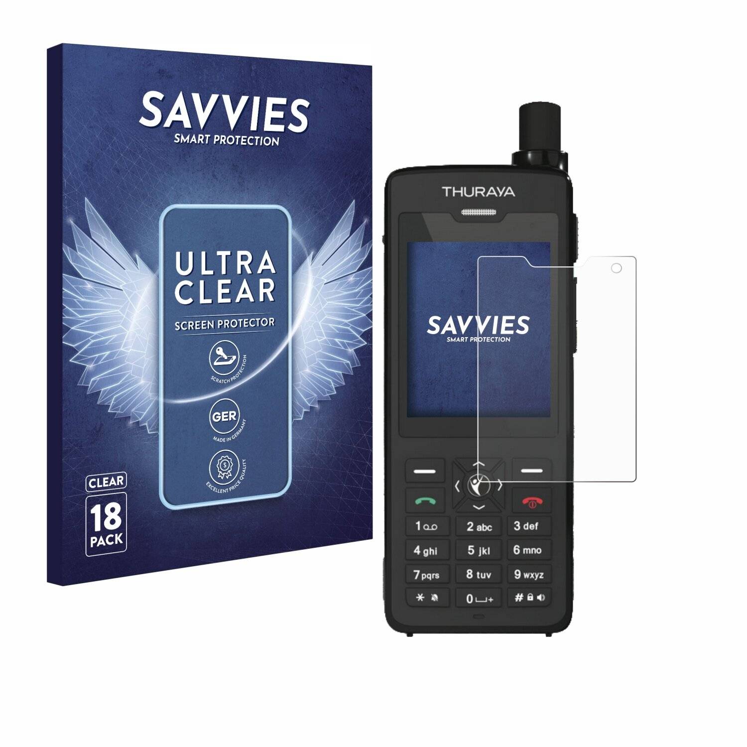 18x Savvies Displayschutz-Folie für Thuraya XT-Pro Dual