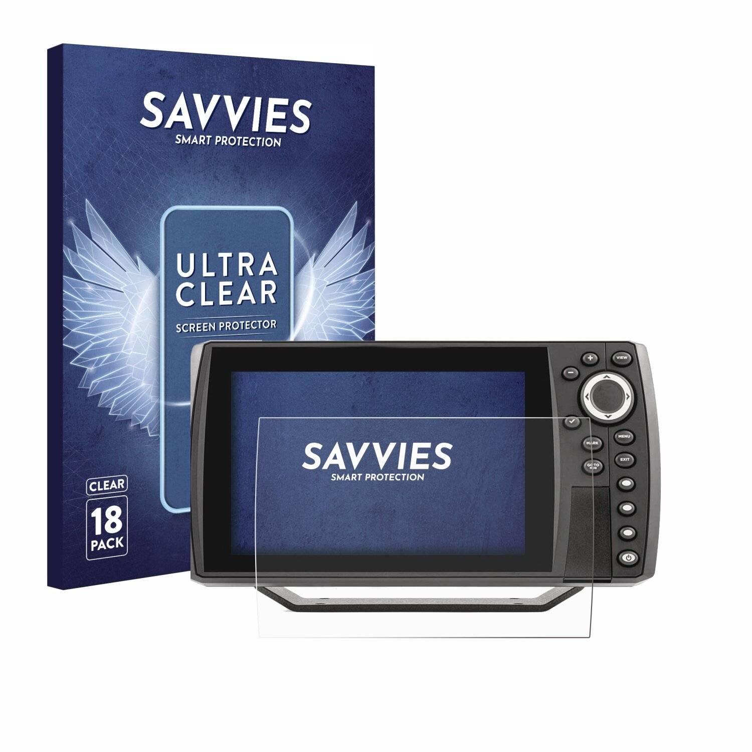 18x Savvies Displayschutz-Folie für Humminbird Helix