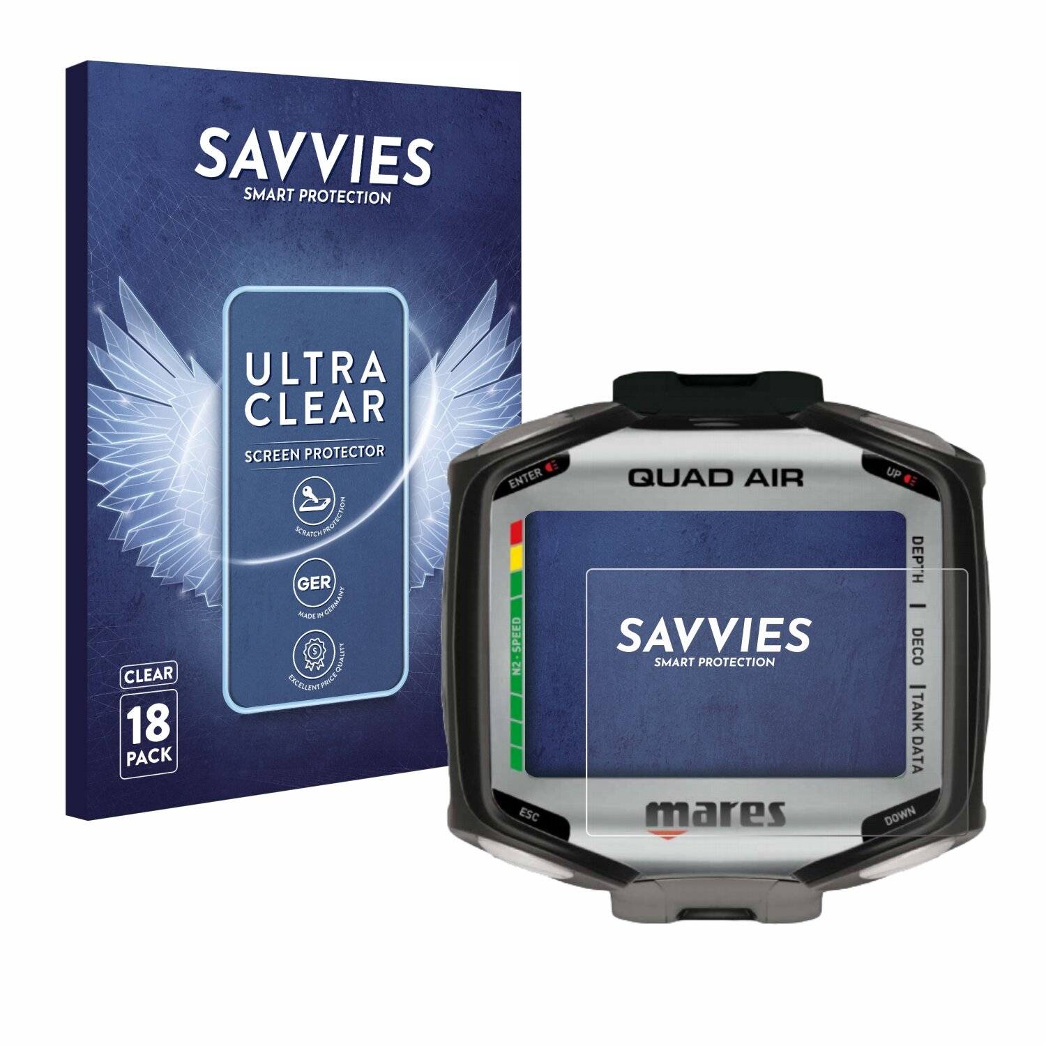 18x Savvies Displayschutz-Folie für Mares