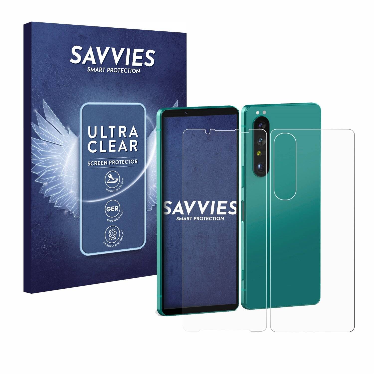 18x Savvies Displayschutz-Folie für Sony Xperia 1 V