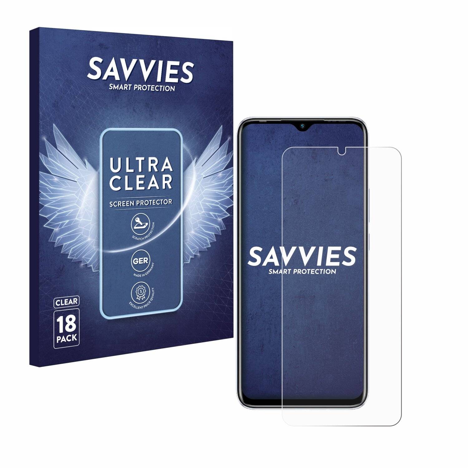 18x Savvies Displayschutz-Folie für Infinix Hot 10