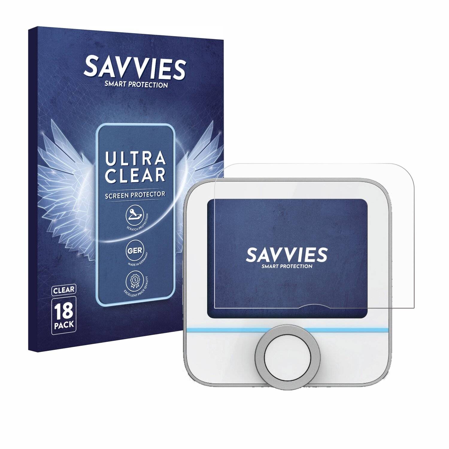 18x Savvies Displayschutz-Folie für Bosch Smart Home 230 V (Raumthermostat