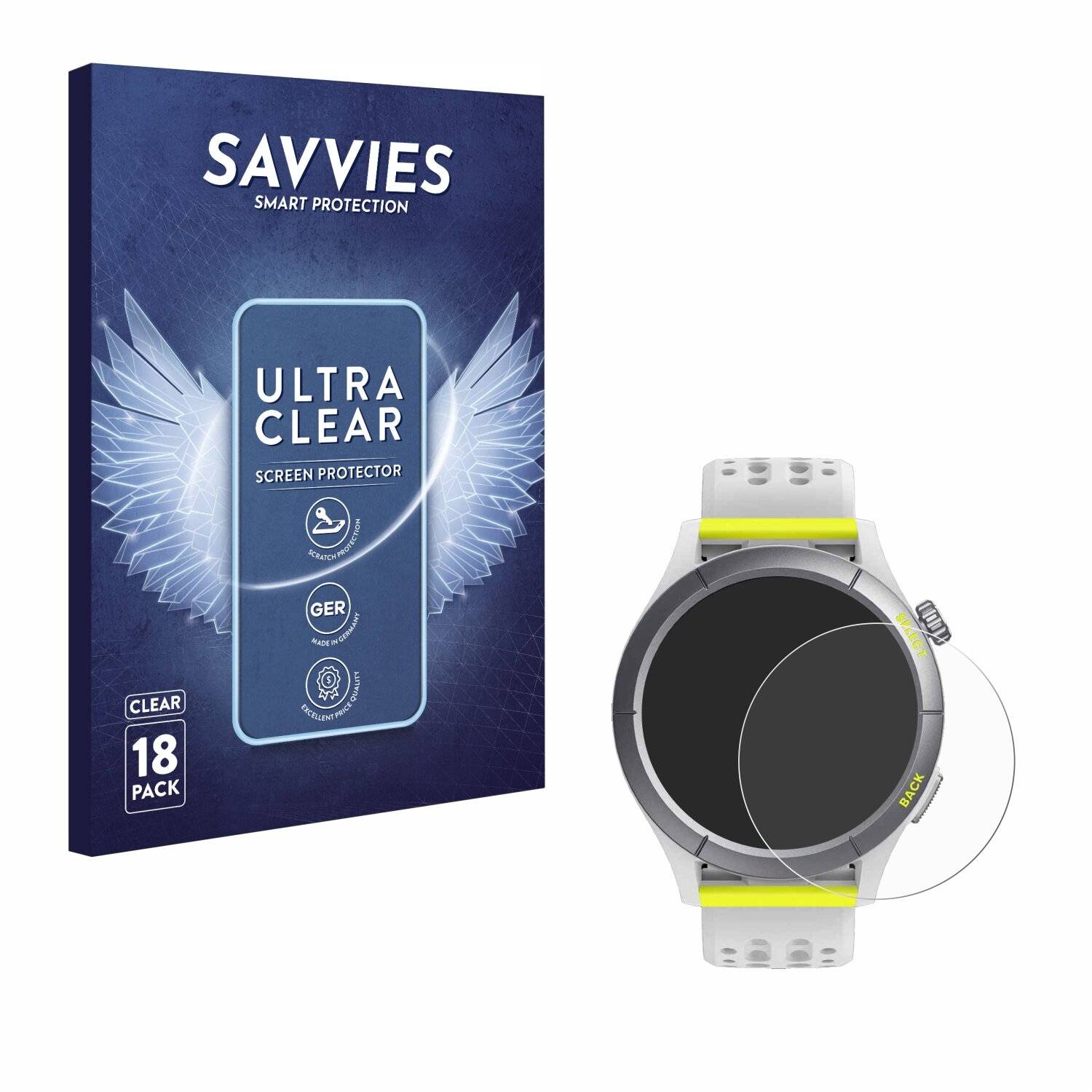 18x Savvies Displayschutz-Folie für Huami Amazfit