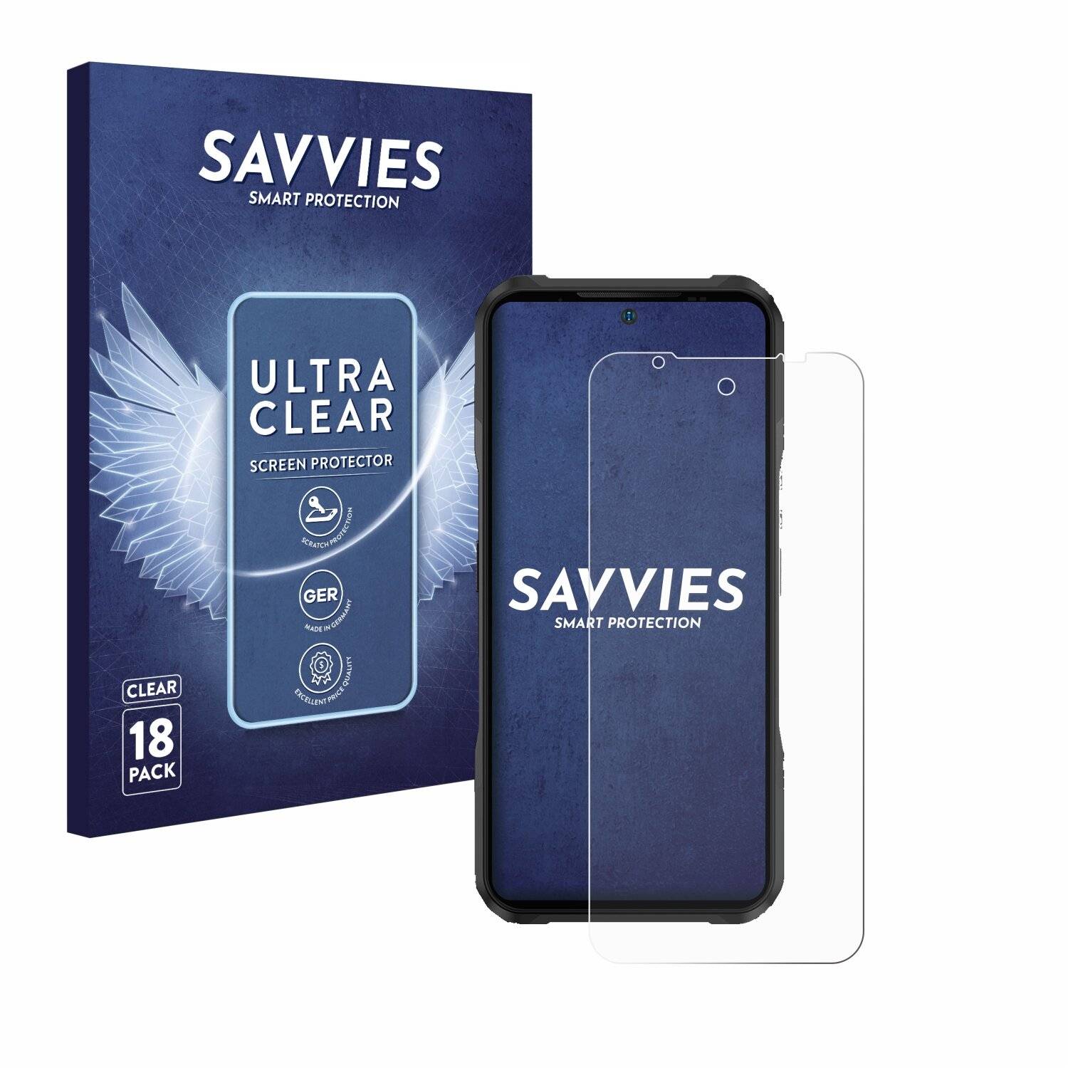 18x Savvies Displayschutz-Folie für Doogee V20