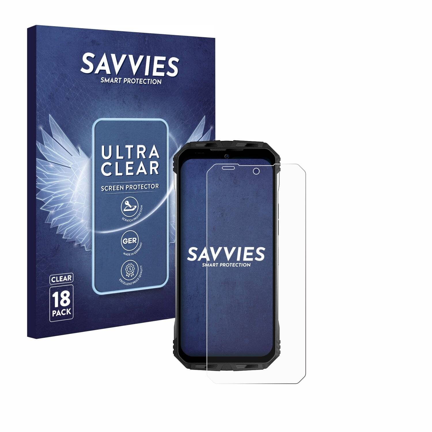 18x Savvies Displayschutz-Folie für Doogee S100 Helio