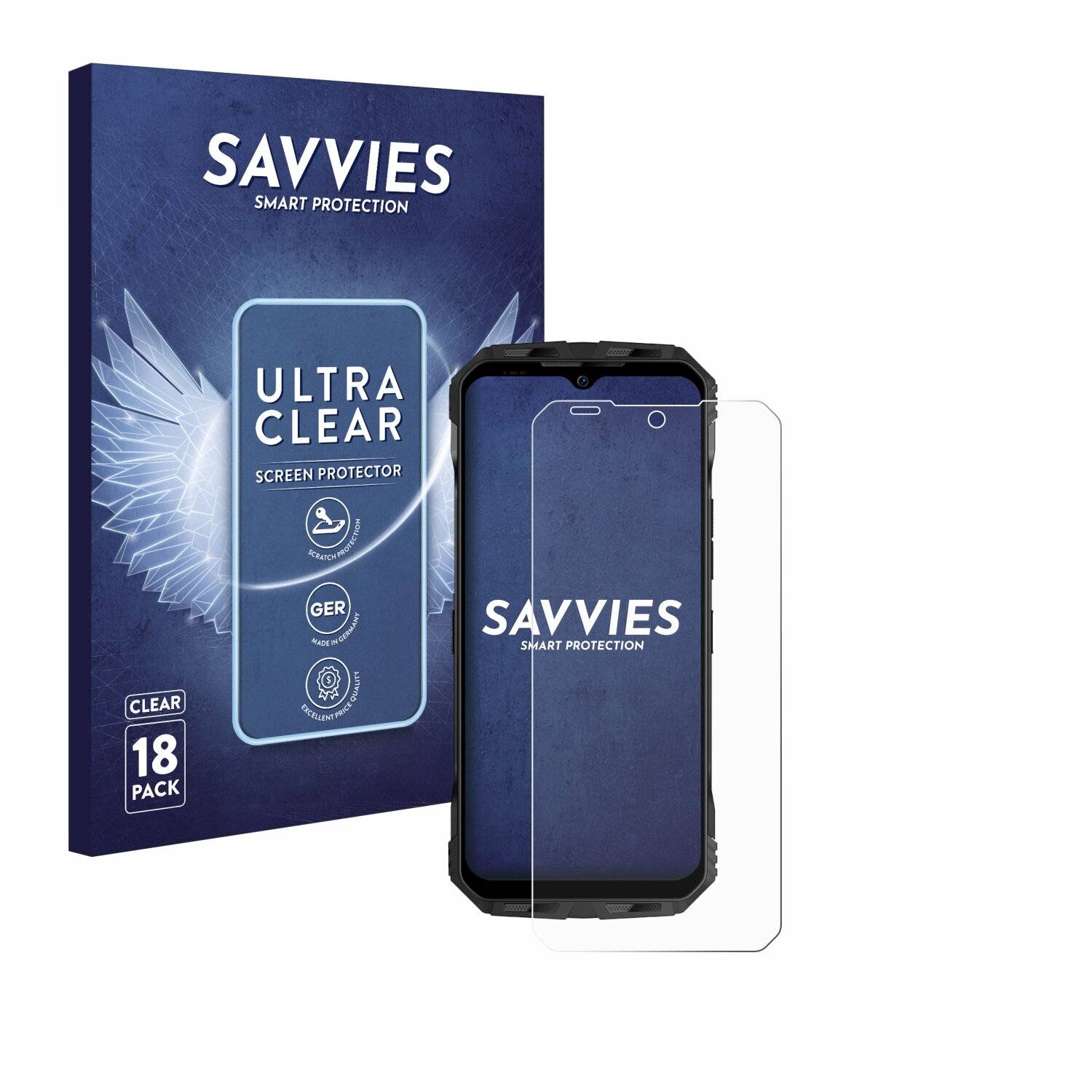 18x Savvies Displayschutz-Folie für Doogee V
