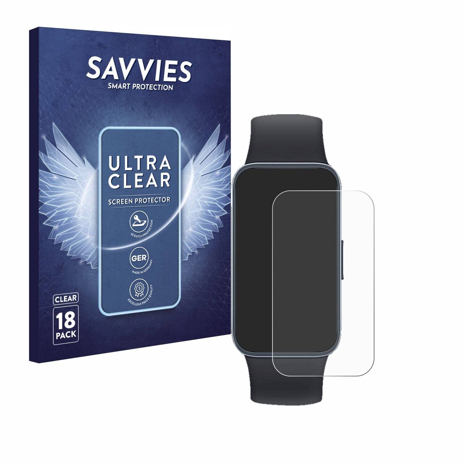18x Savvies Displayschutz-Folie für Huawei Band