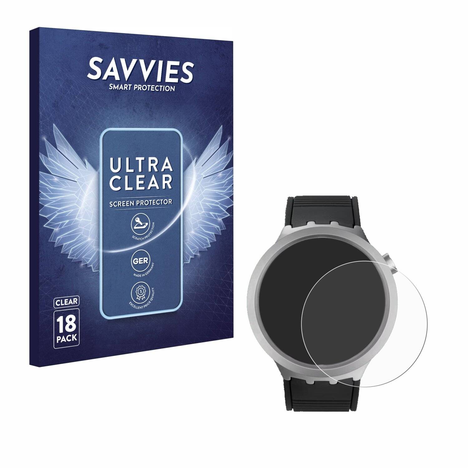 18x Savvies Displayschutz-Folie für Swatch Big Bold