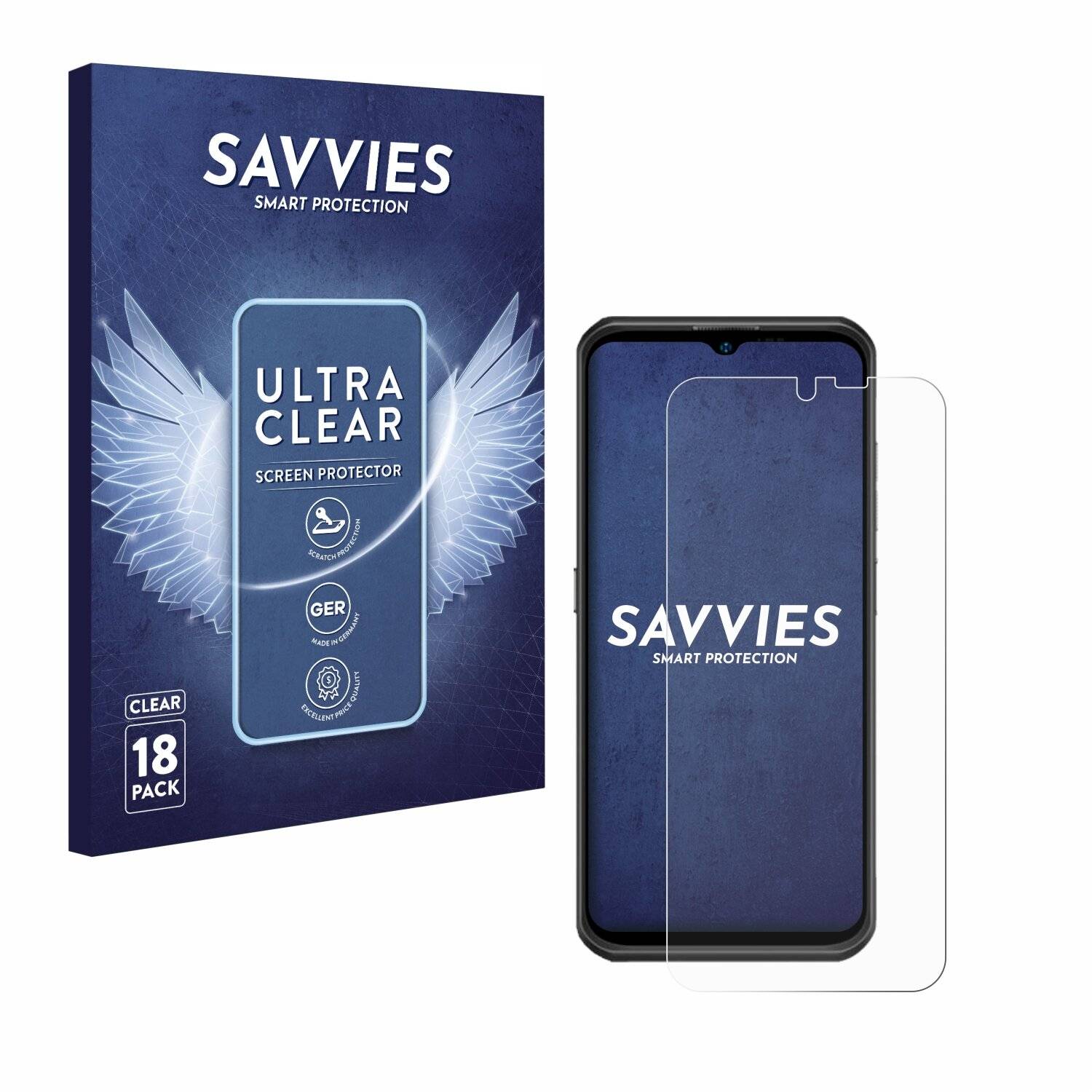 18x Savvies Displayschutz-Folie für Ulefone Armor 17