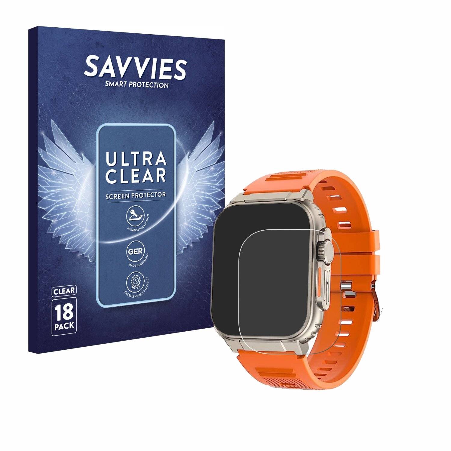 18x Savvies Displayschutz-Folie für Uhoofit