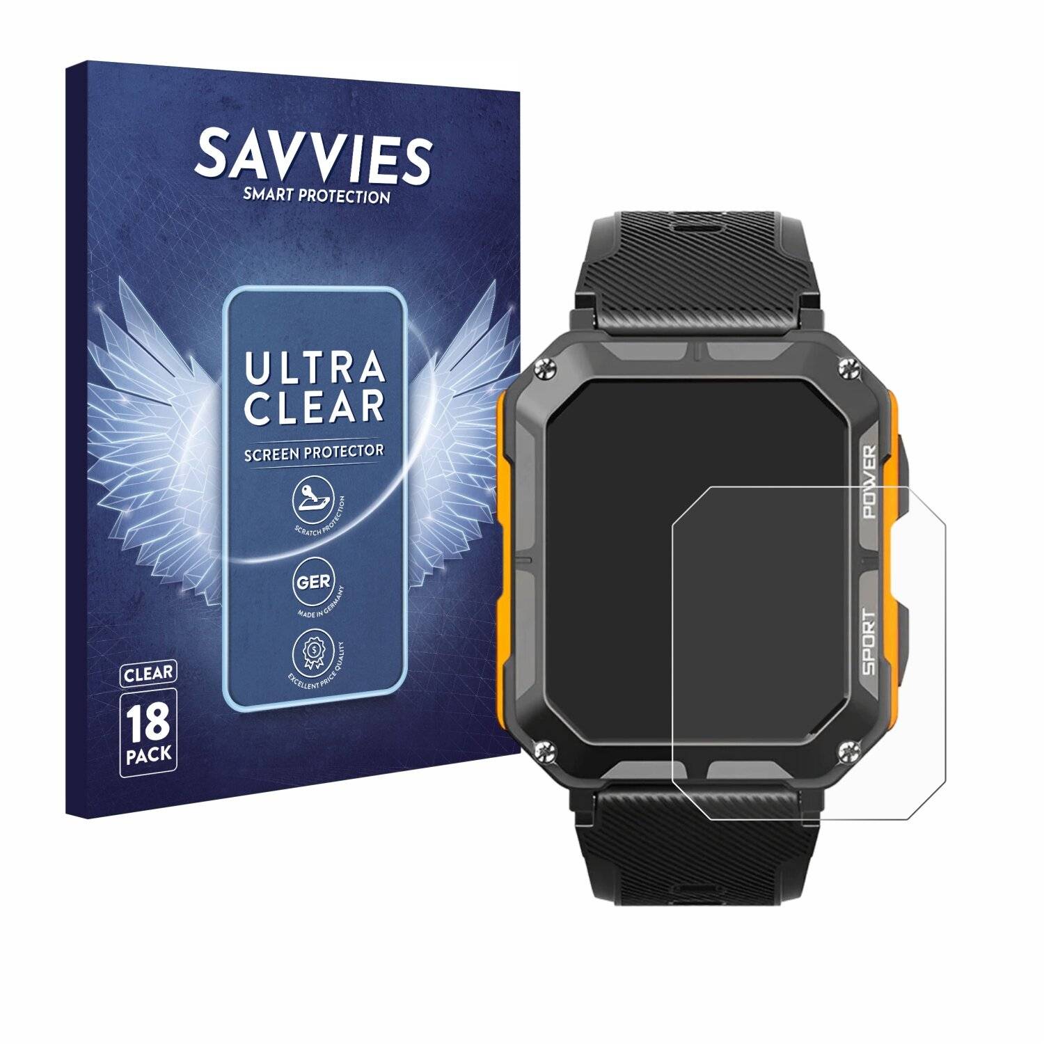 18x Savvies Displayschutz-Folie für Njord Gear The Indestructible