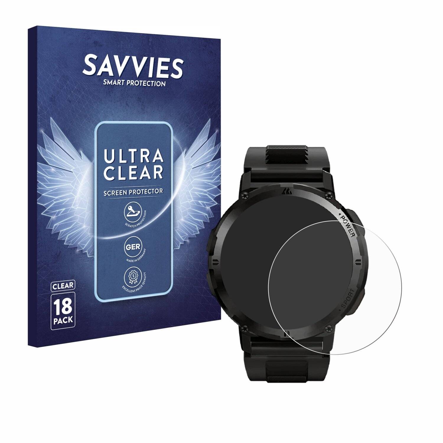 18x Savvies Displayschutz-Folie für Njord Gear The Mountaineer
