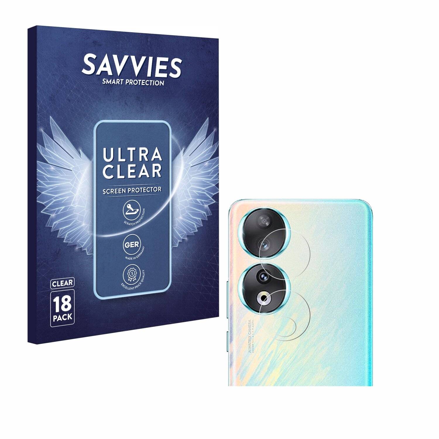 18x Savvies Displayschutz-Folie für Honor 90 (NUR