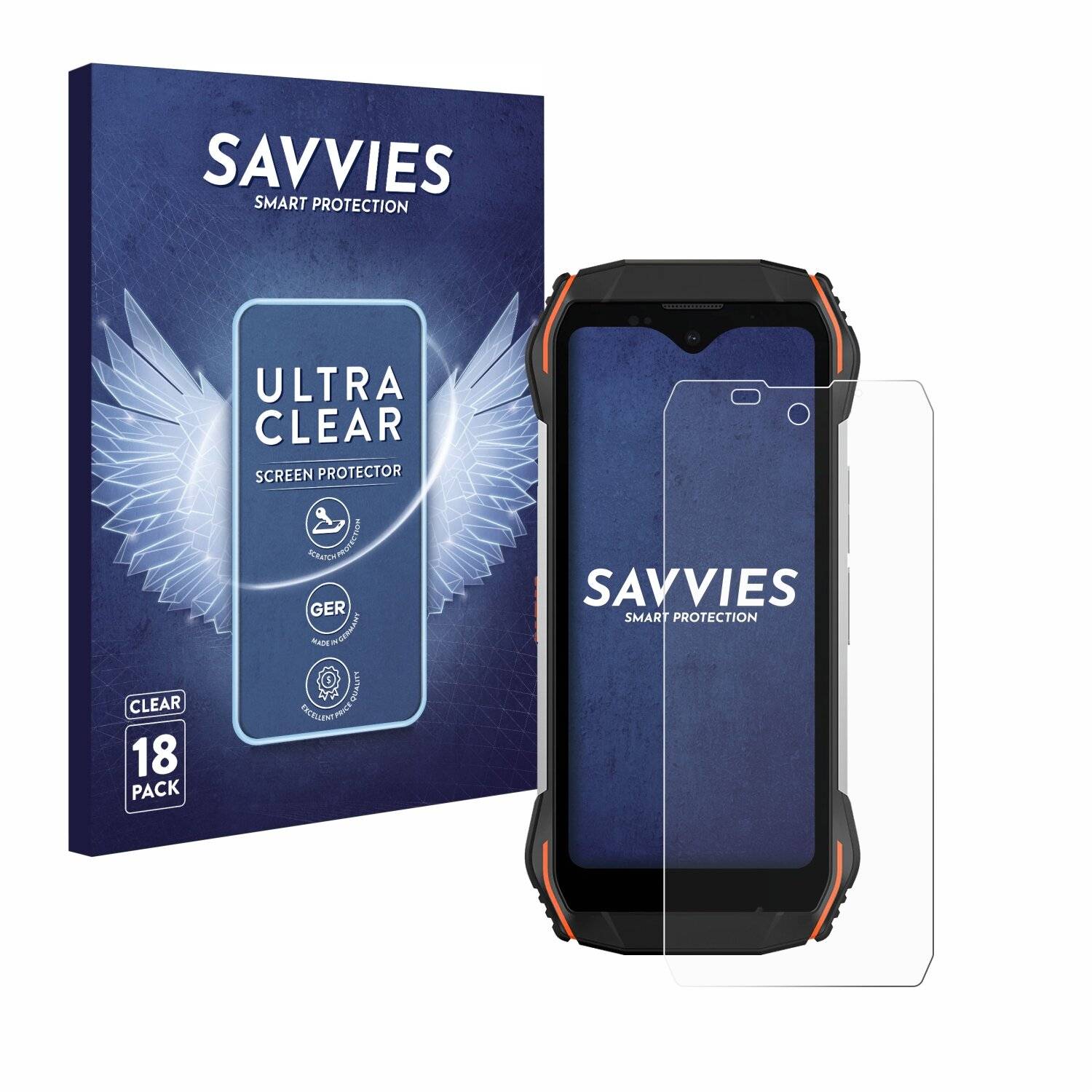 18x Savvies Displayschutz-Folie für Blackview
