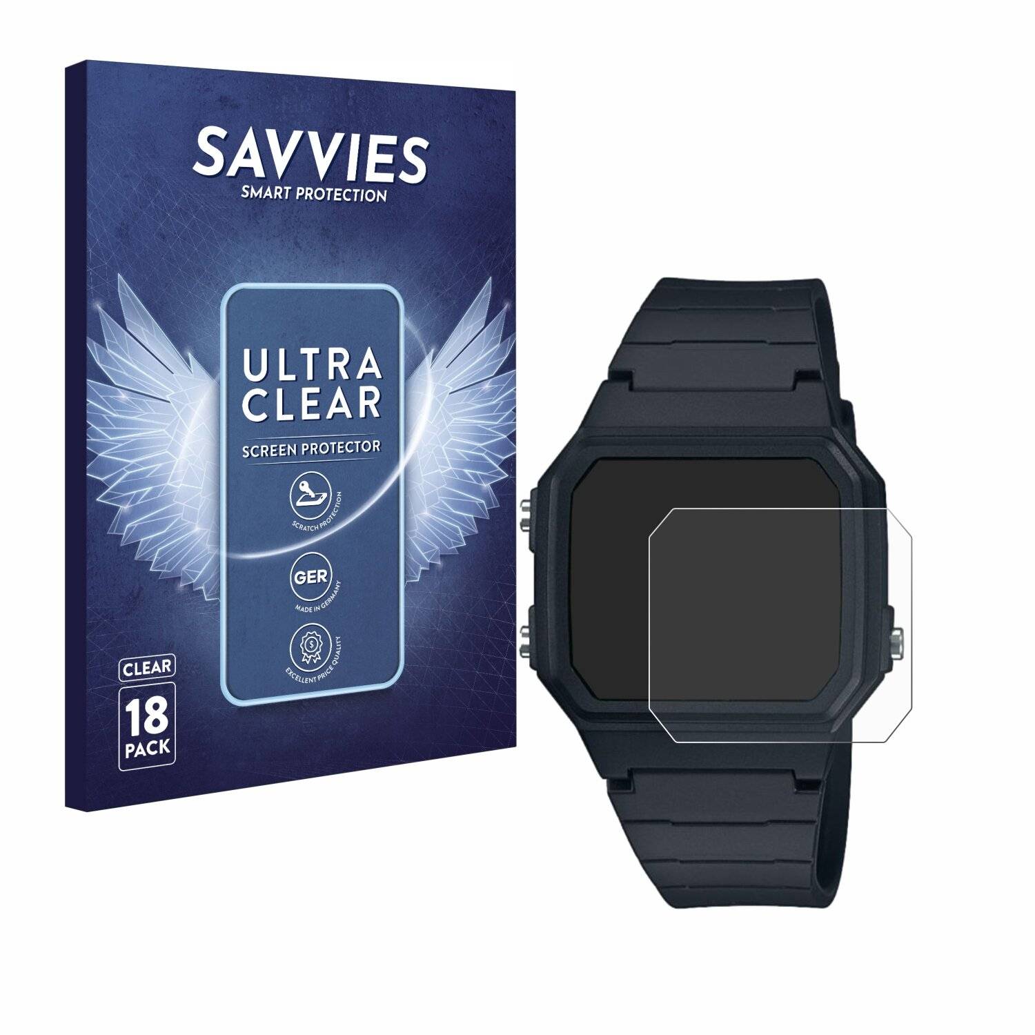 18x Savvies Displayschutz-Folie für Casio