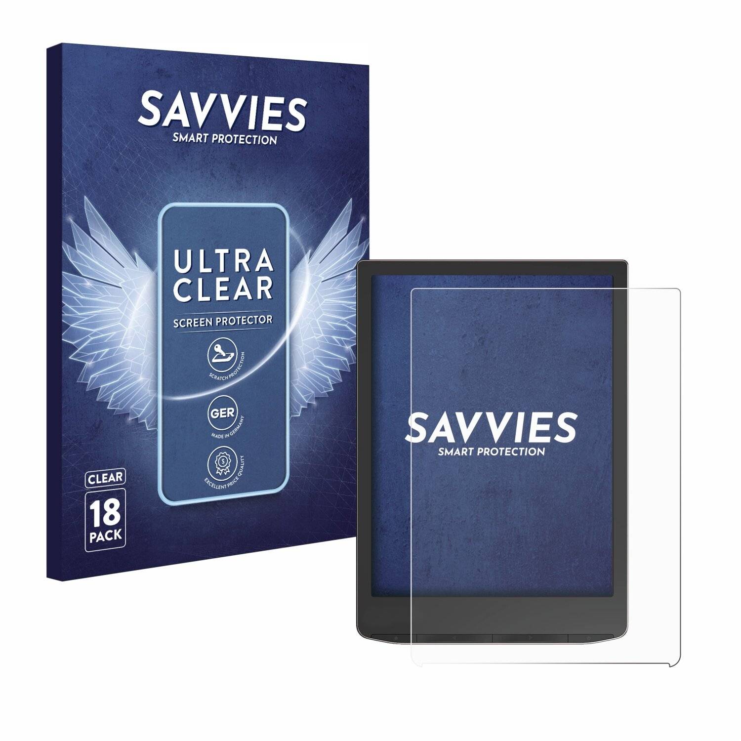 18x Savvies Displayschutz-Folie für PocketBook InkPad