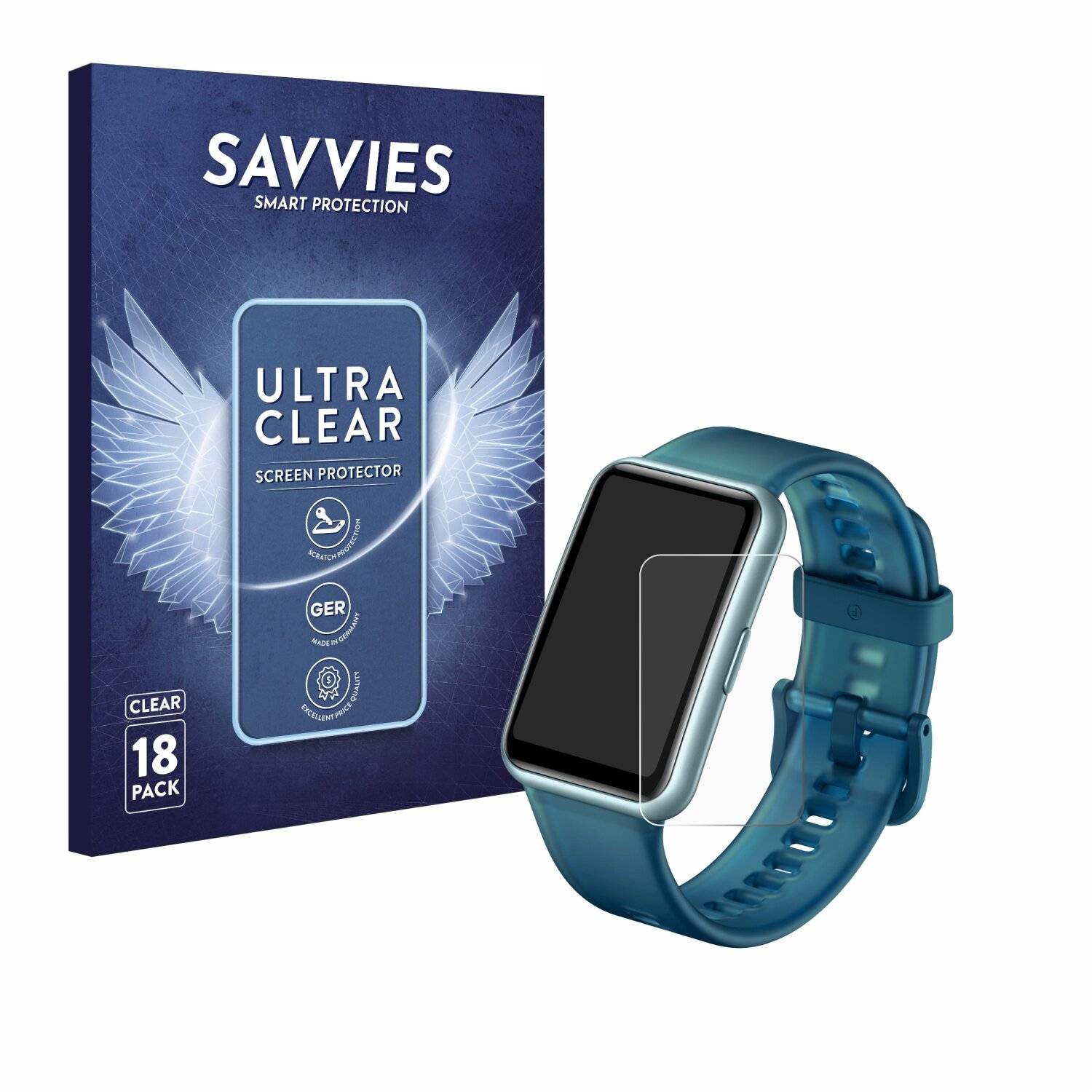 18x Savvies Displayschutz-Folie für Huawei Watch Fit Special