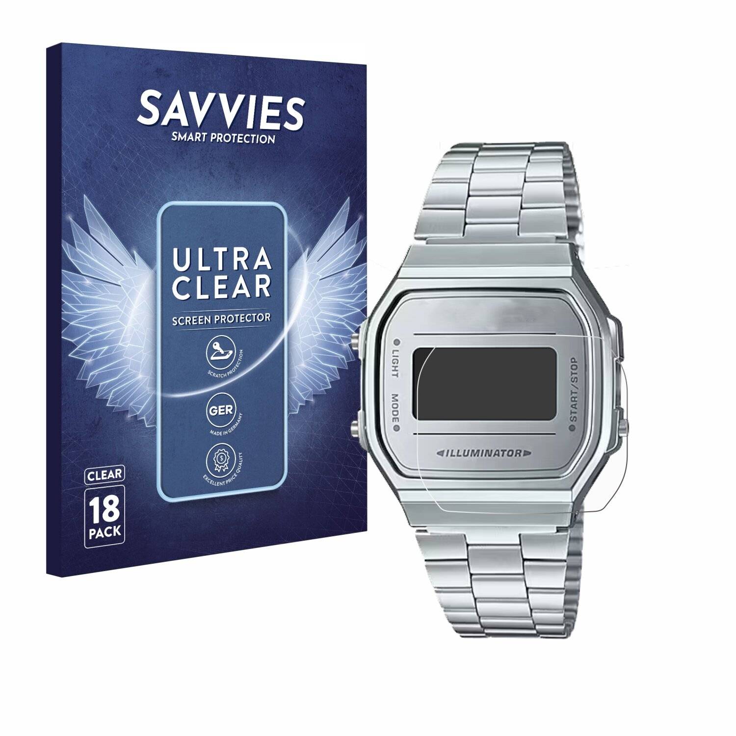 18x Savvies Displayschutz-Folie für Casio