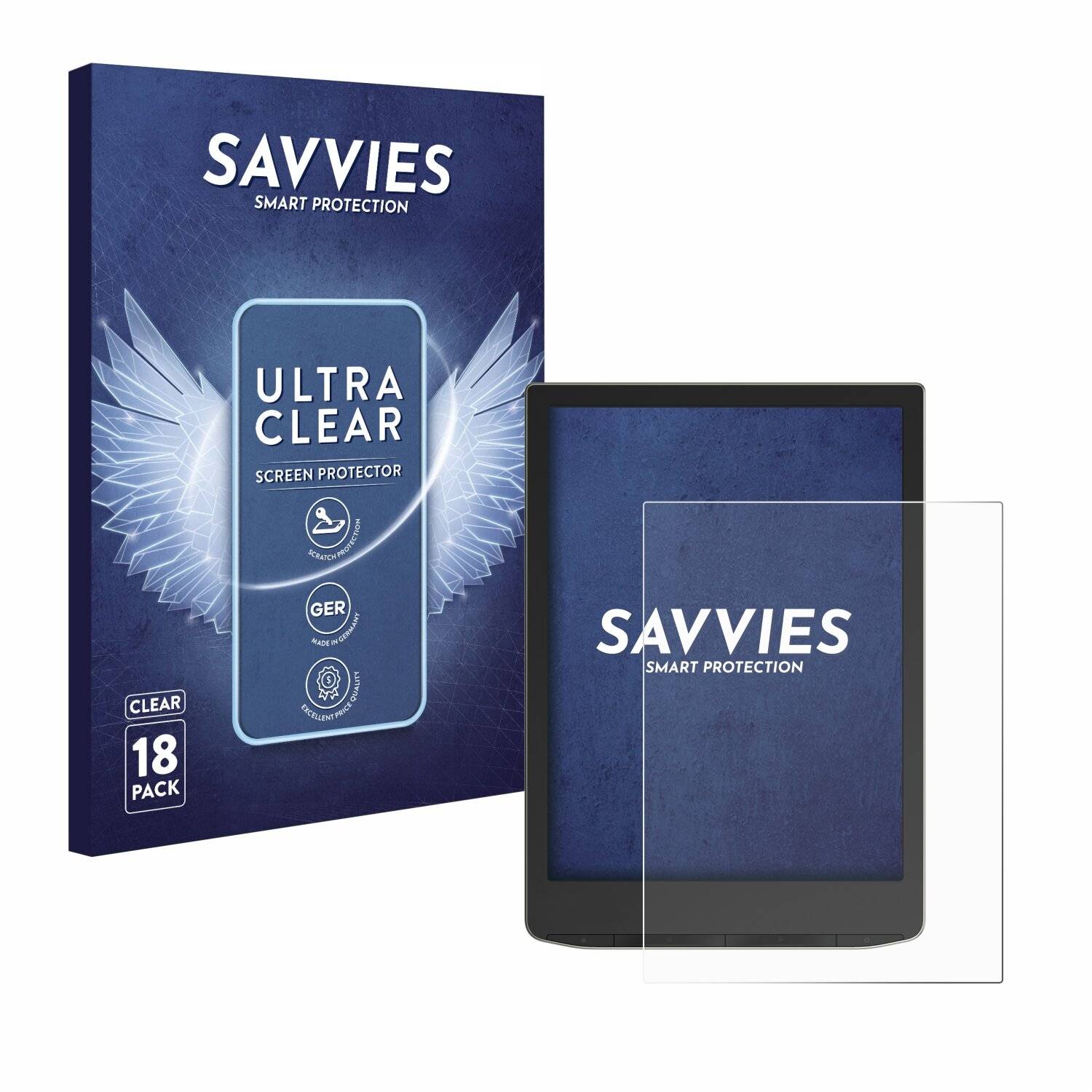 18x Savvies Displayschutz-Folie für PocketBook InkPad Color