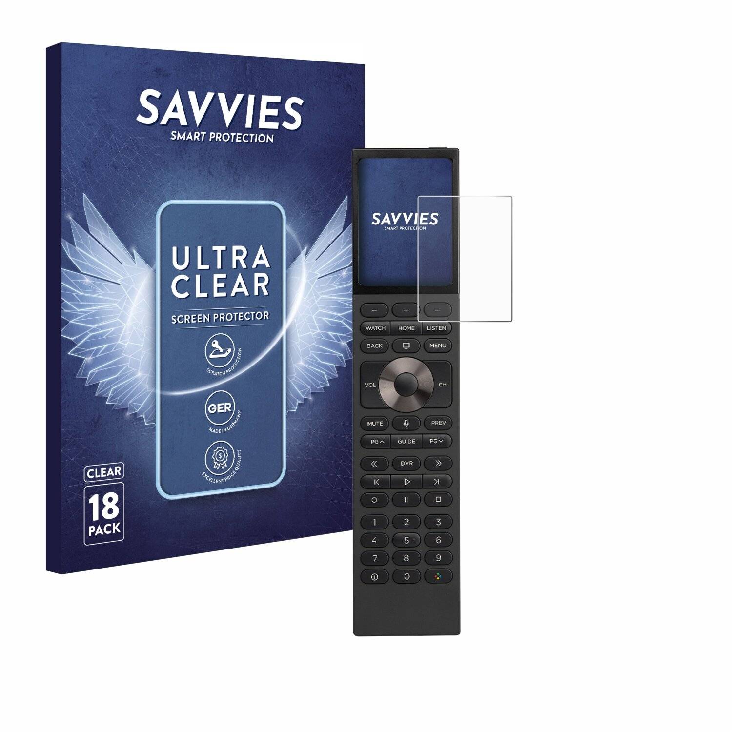 18x Savvies Displayschutz-Folie für Control 4 Halo