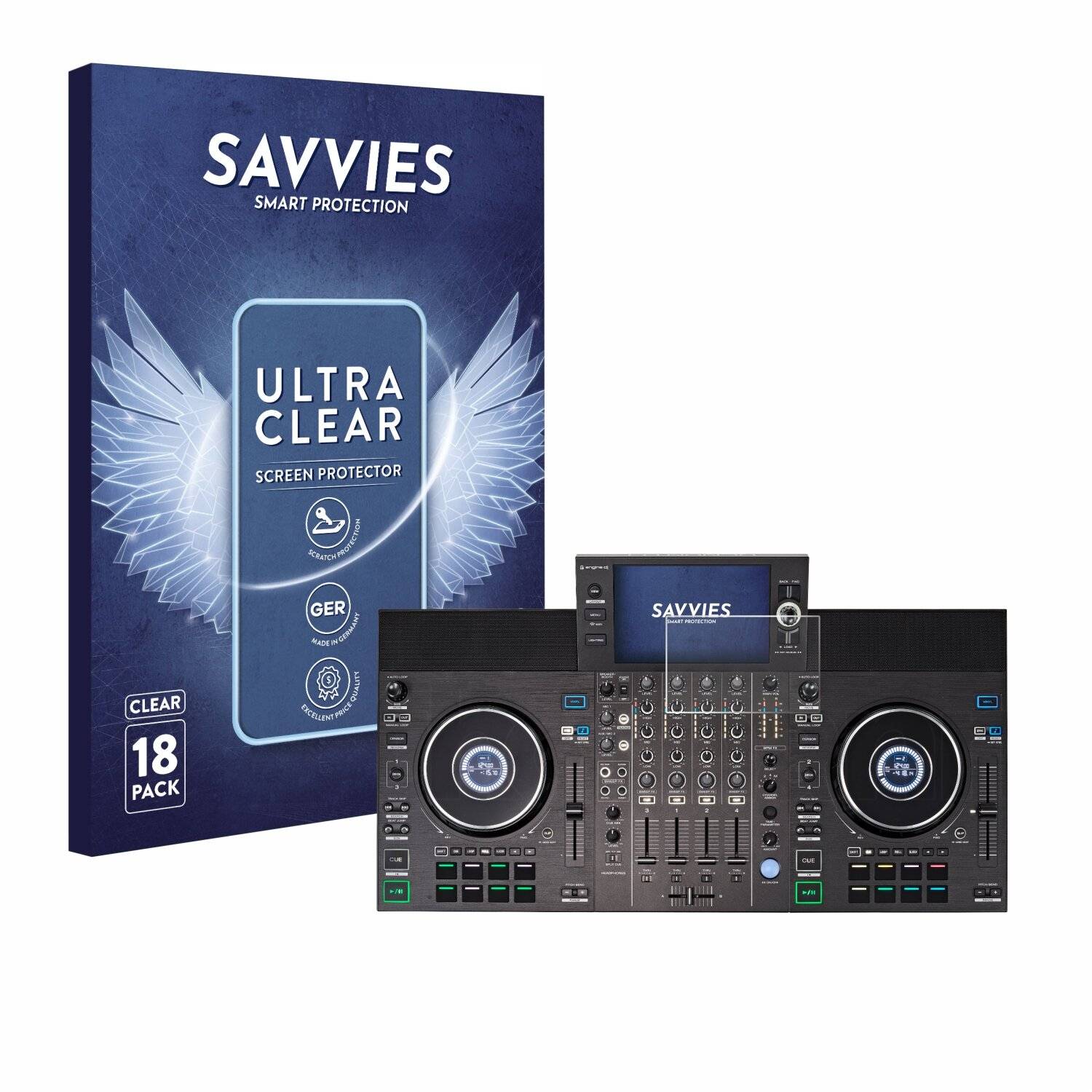 18x Savvies Displayschutz-Folie für Denon DJ SC LIVE