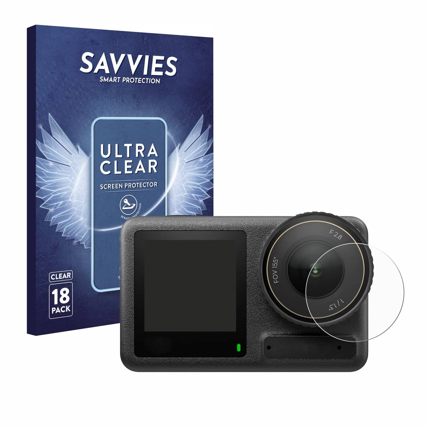 18x Savvies Displayschutz-Folie für DJI Osmo Action 4