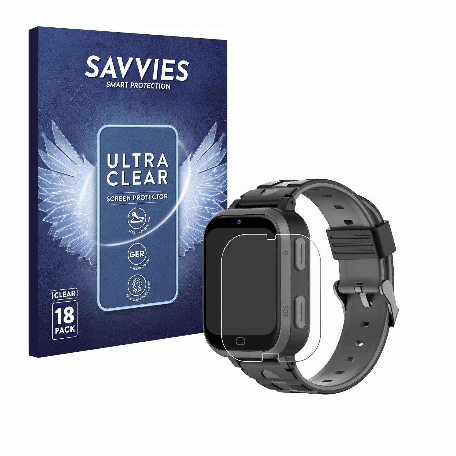 18x Savvies Displayschutz-Folie für Beafon Kids Watch