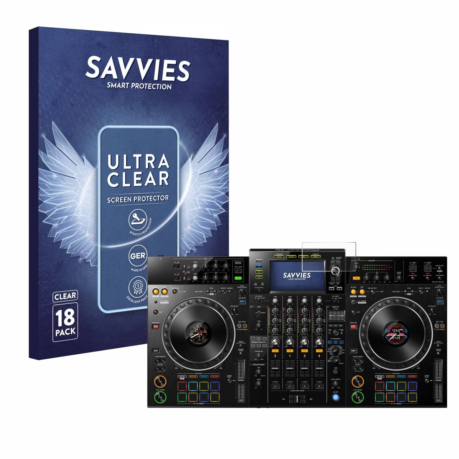 18x Savvies Displayschutz-Folie für Pioneer XDJ