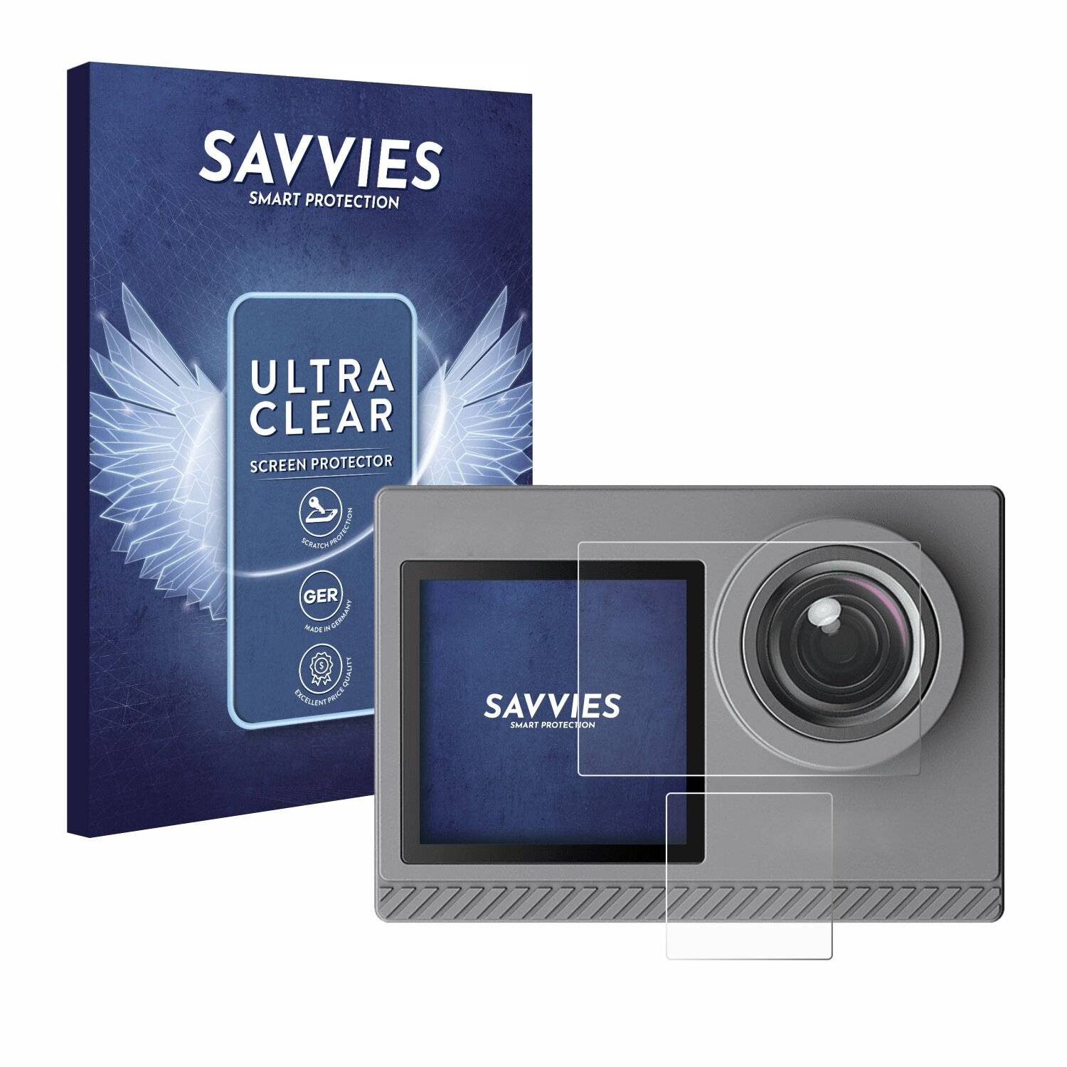 18x Savvies Displayschutz-Folie für Akaso Brave 4