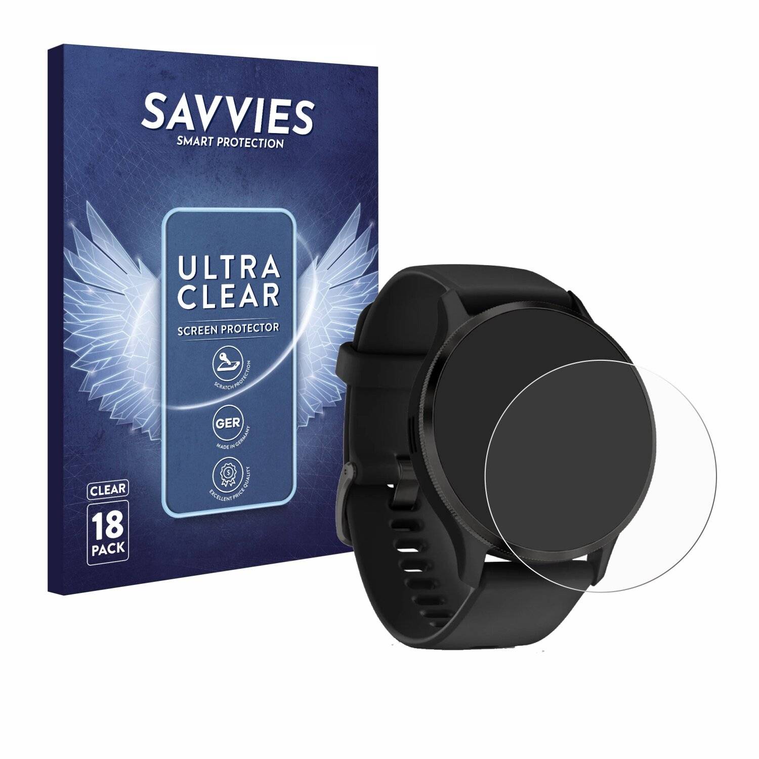 18x Savvies Displayschutz-Folie für Garmin Venu
