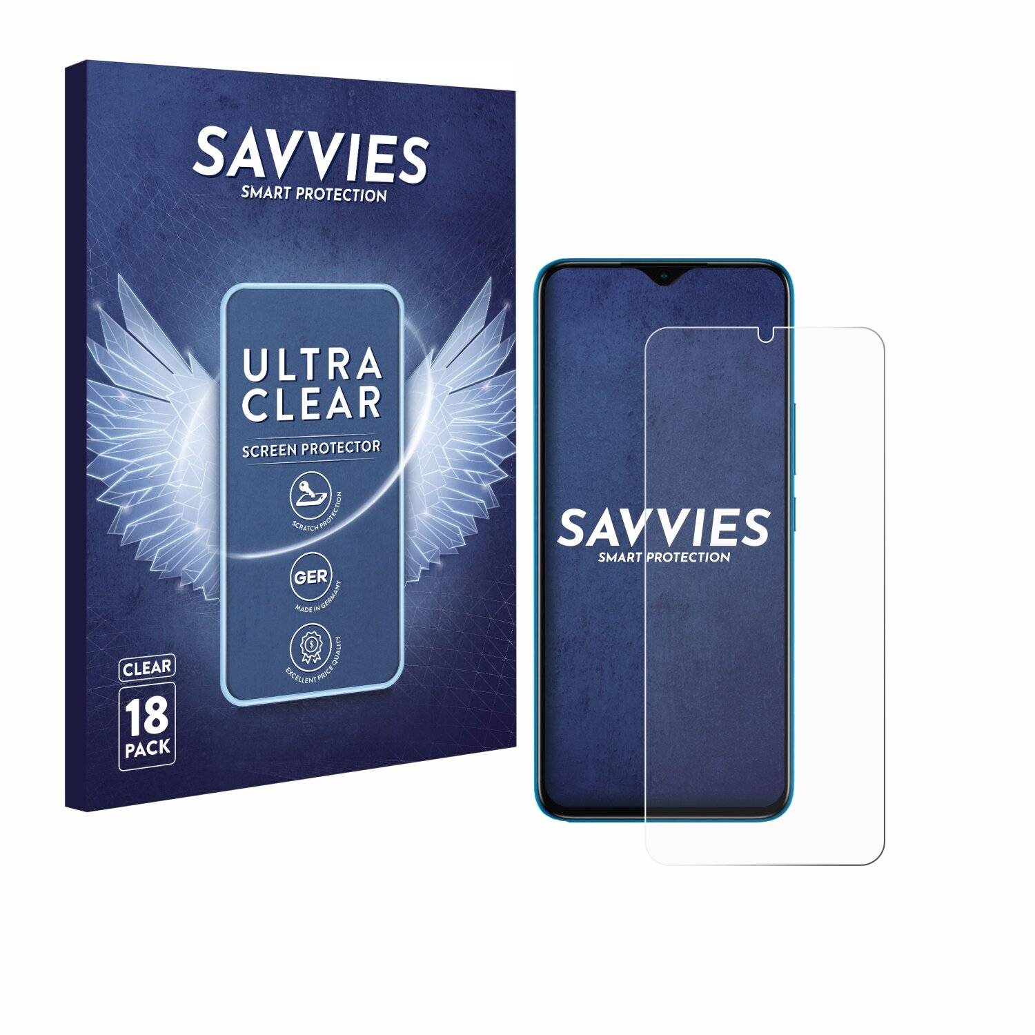 18x Savvies Displayschutz-Folie für Infinix Smart 6
