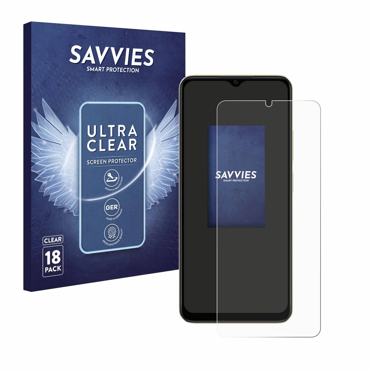18x Savvies Displayschutz-Folie für Oppo