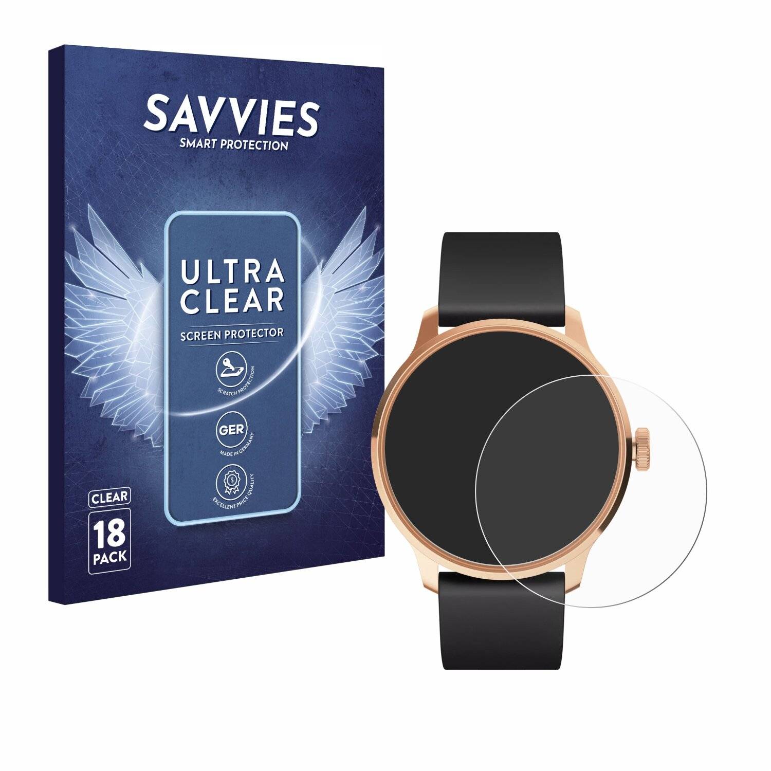 18x Savvies Displayschutz-Folie für Withings ScanWatch