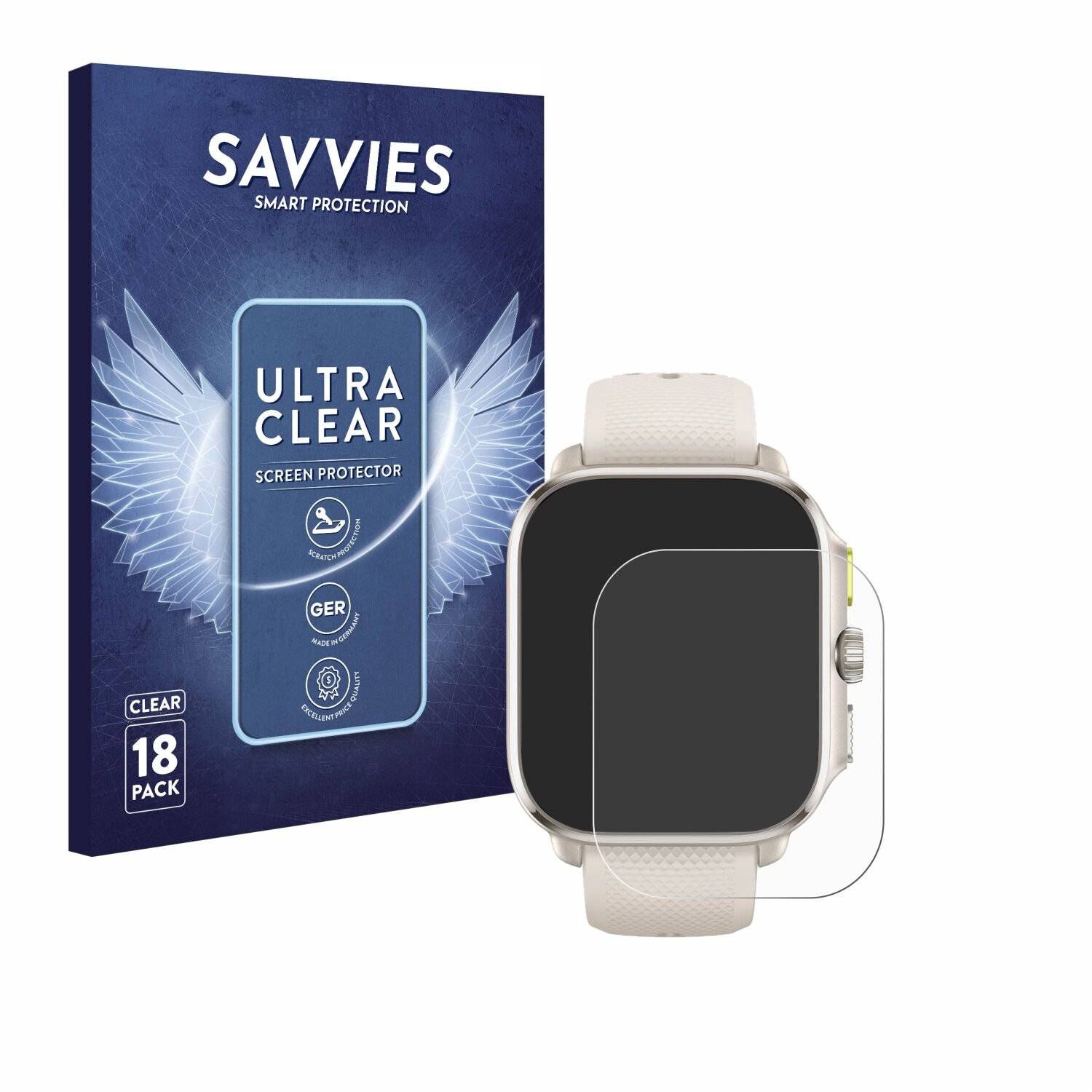 18x Savvies Displayschutz-Folie für Huami Amazfit Cheetah