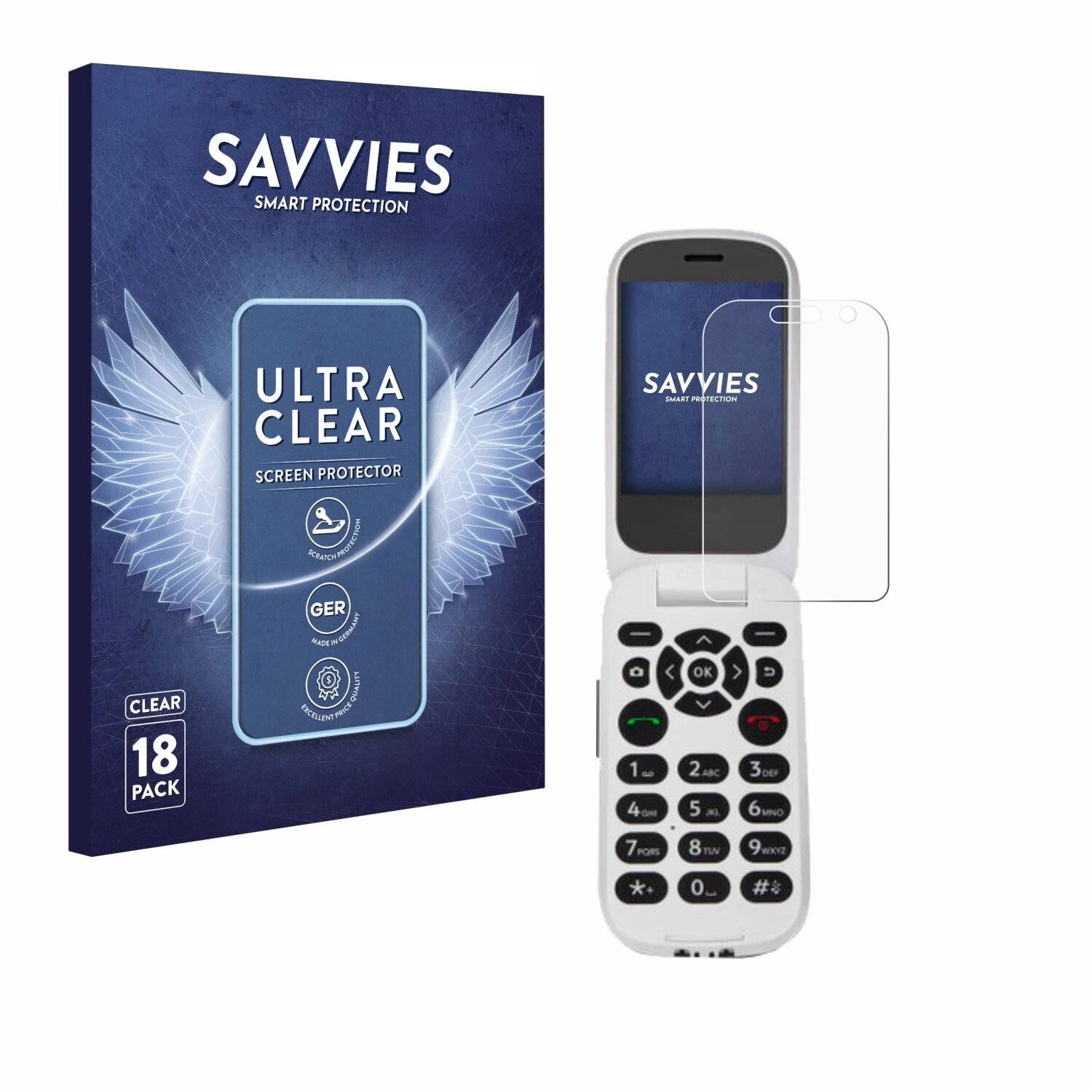 18x Savvies Displayschutz-Folie für Doro