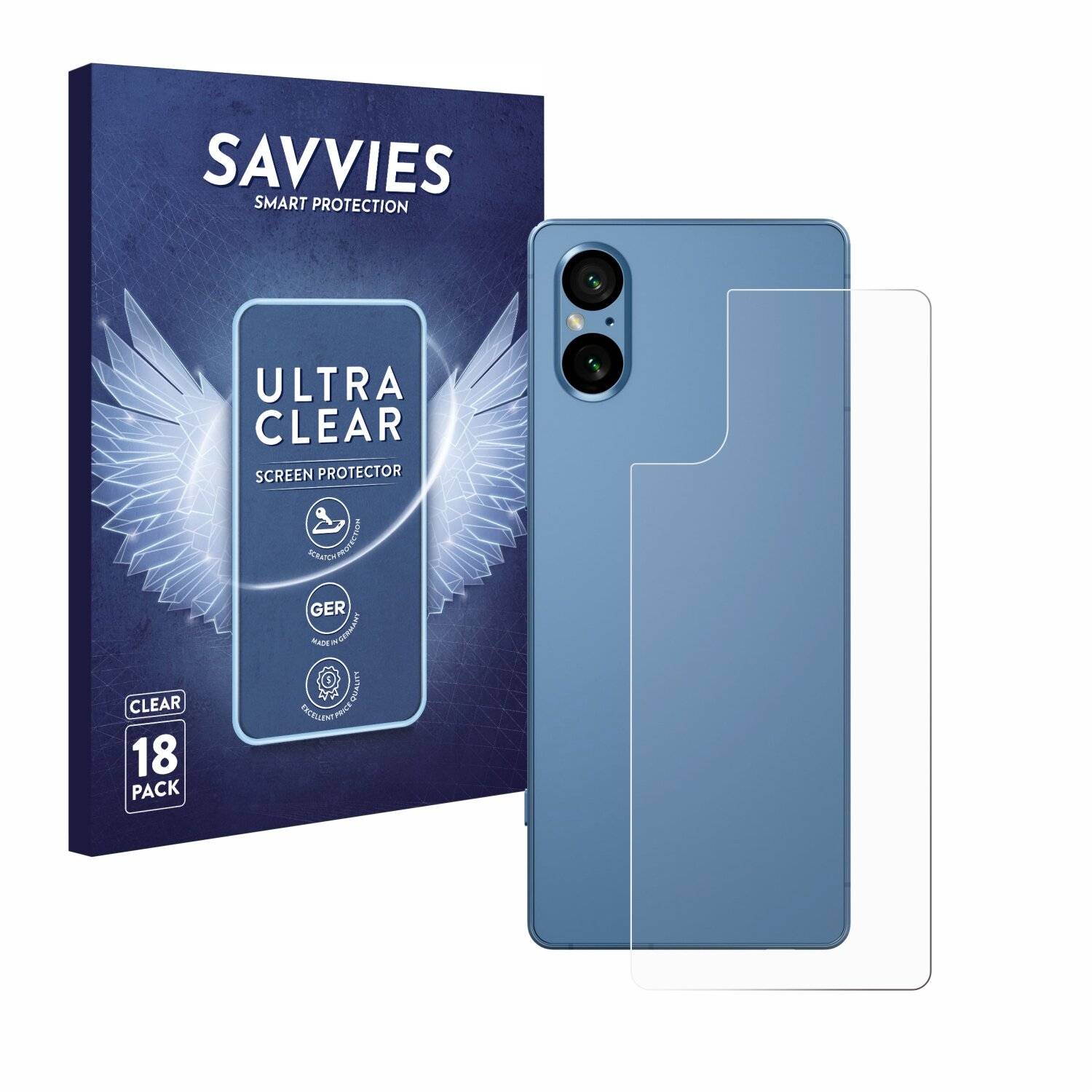 18x Savvies Displayschutz-Folie für Sony Xperia 5 V