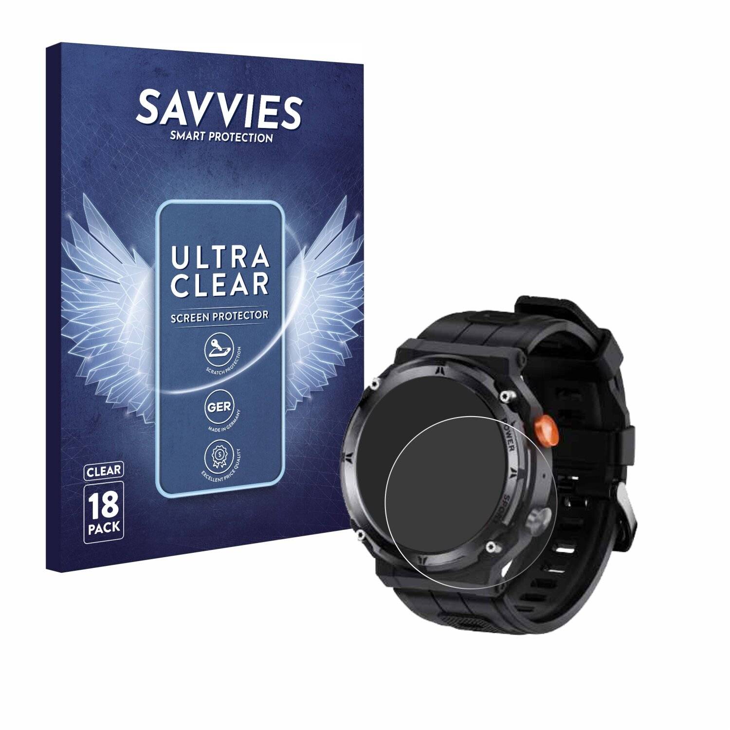 18x Savvies Displayschutz-Folie für Lemfo C21 Pro