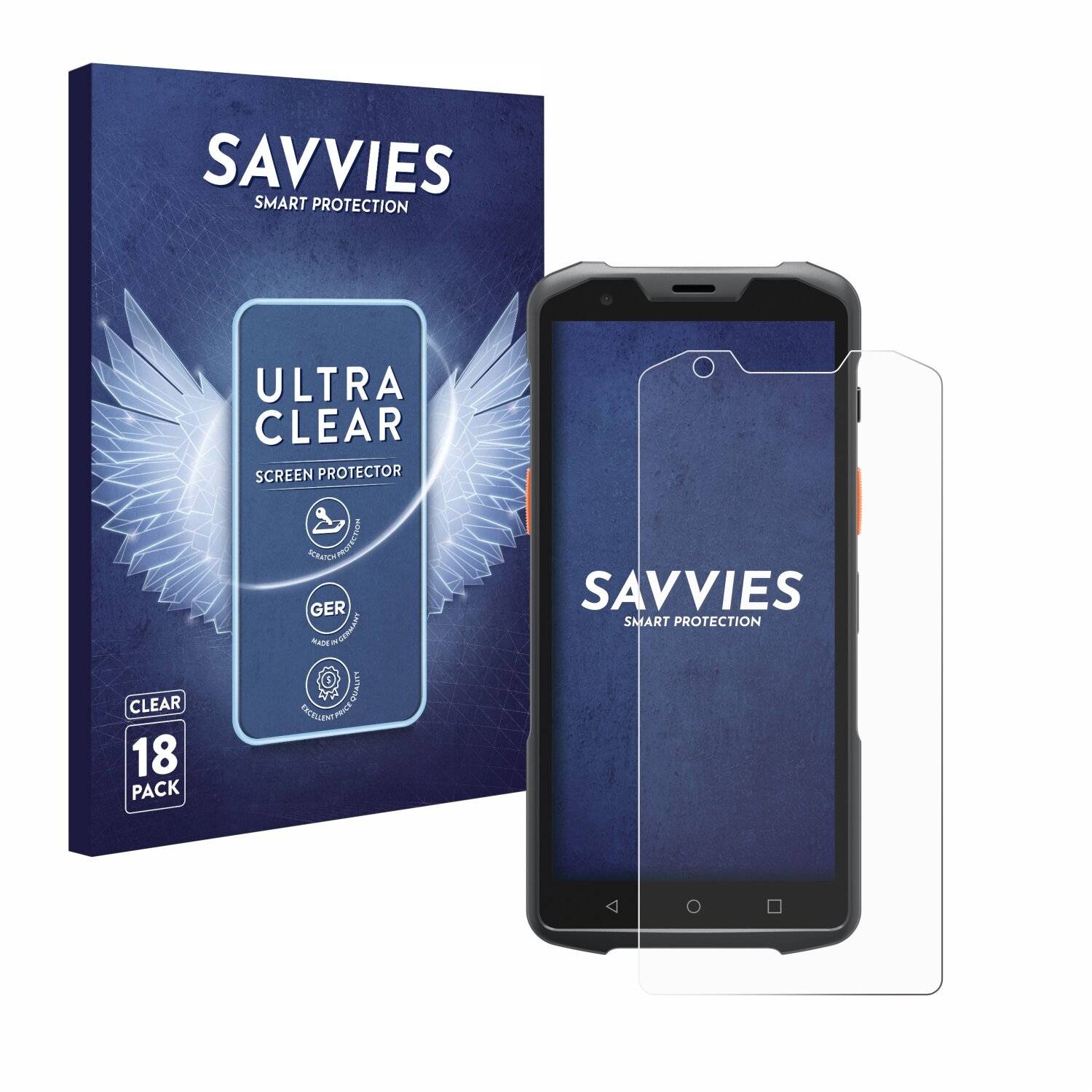 18x Savvies Displayschutz-Folie für Sunmi