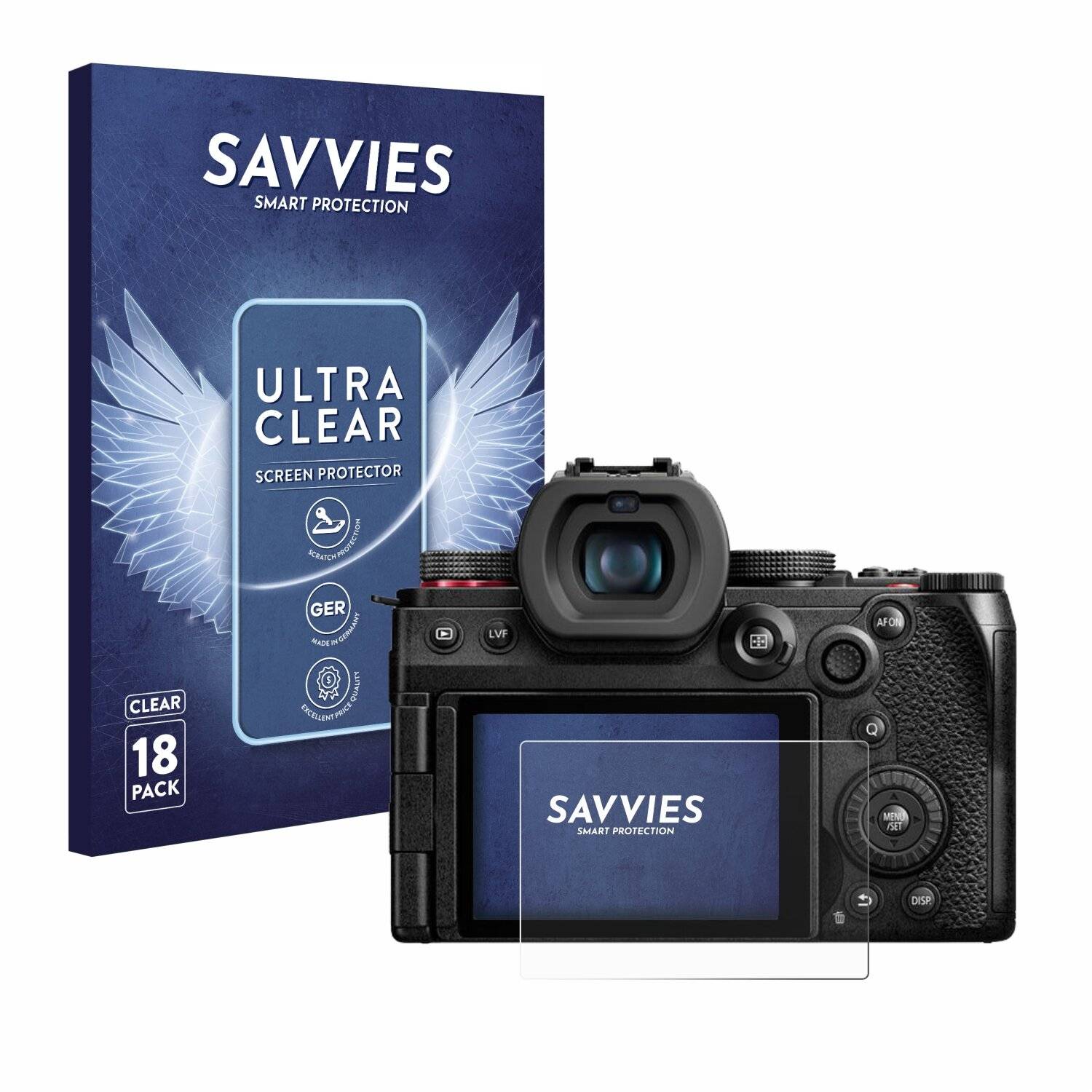 18x Savvies Displayschutz-Folie für Panasonic Lumix DC-G9