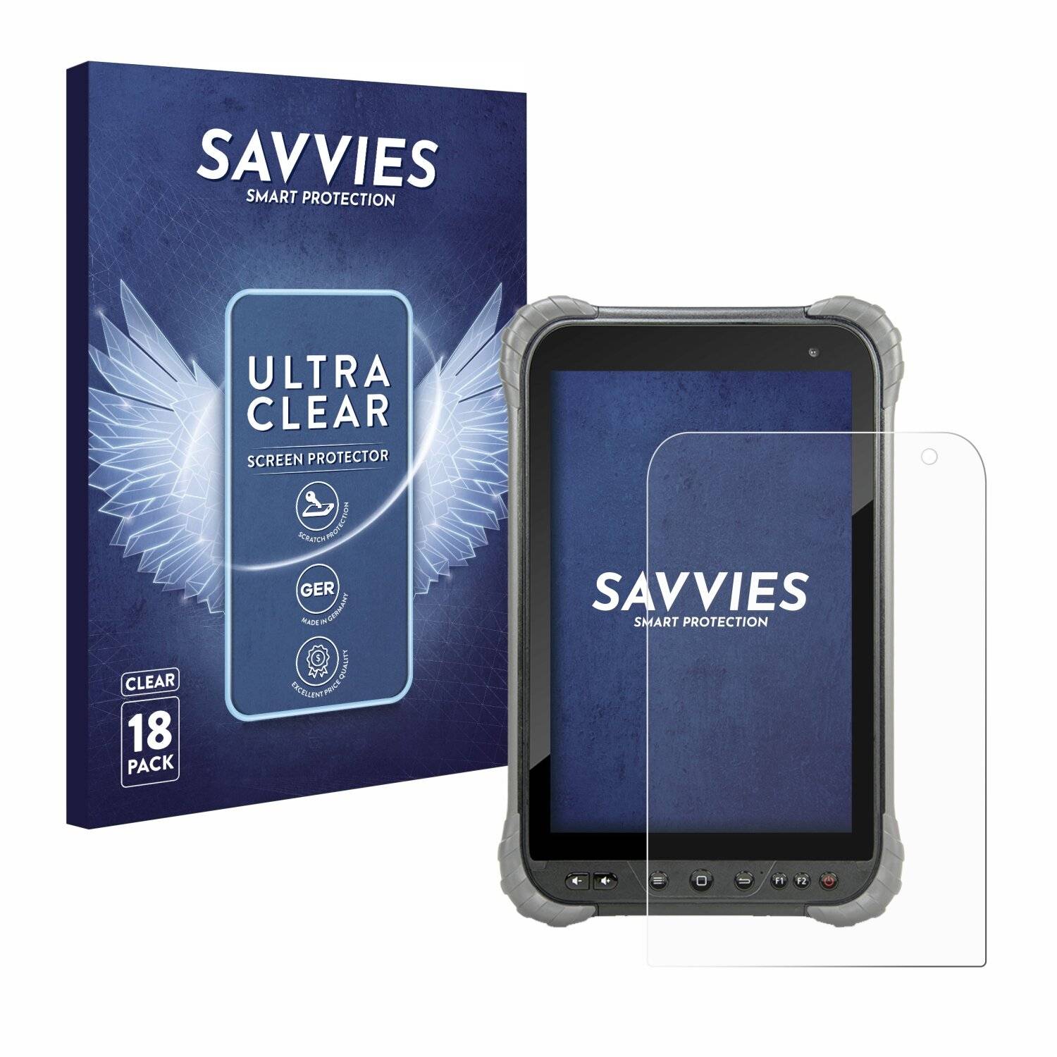 18x Savvies Displayschutz-Folie für Juniper Systems Cedar