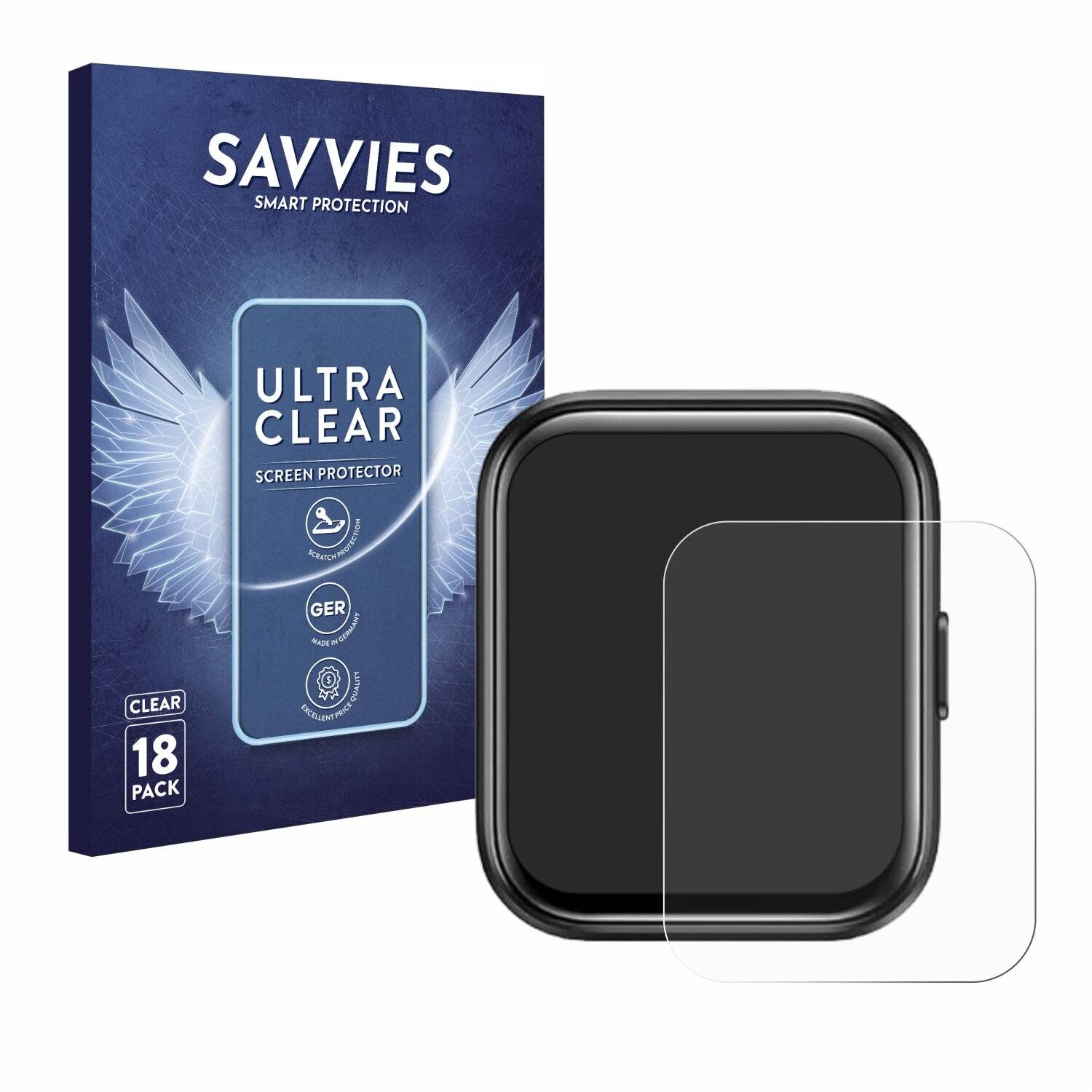 18x Savvies Displayschutz-Folie für Tensky ID208BT