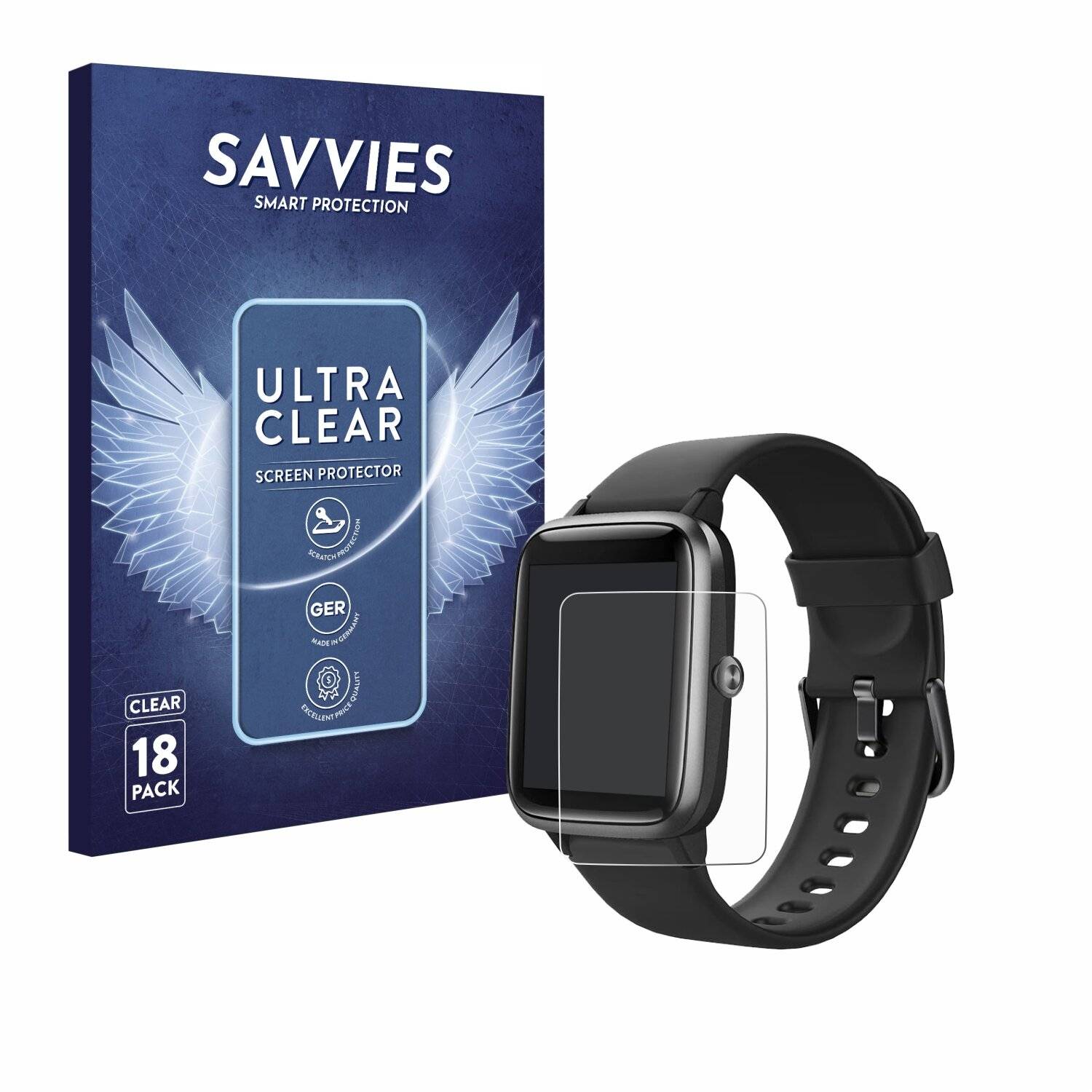 18x Savvies Displayschutz-Folie für Fitpolo