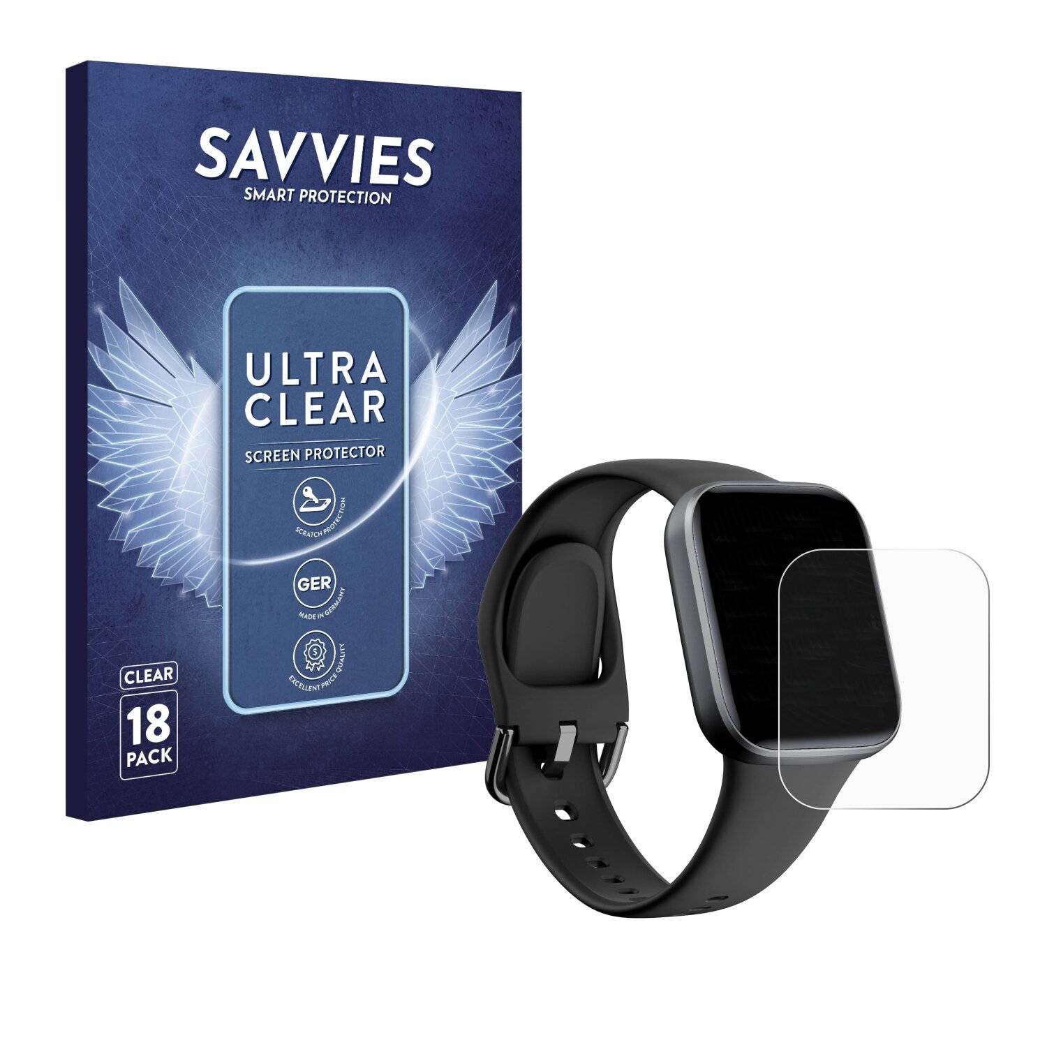 18x Savvies Displayschutz-Folie für BingoFit Y83