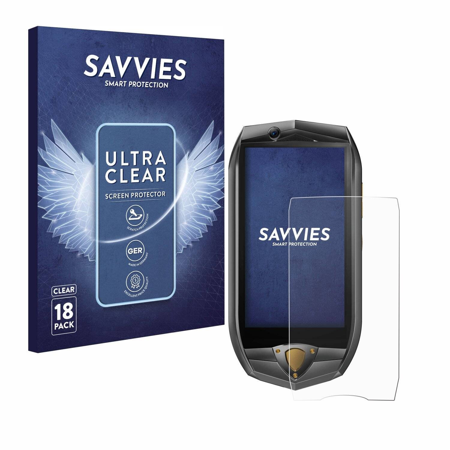 18x Savvies Displayschutz-Folie für Oukitel