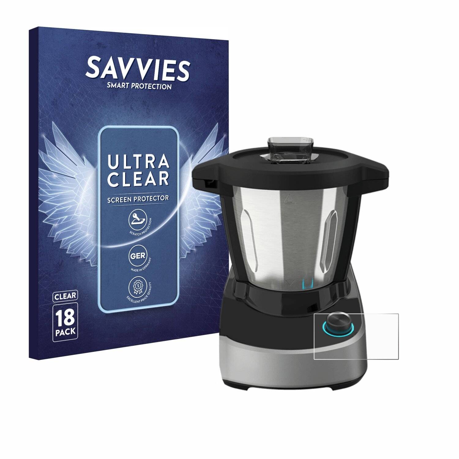 18x Savvies Displayschutz-Folie für Cecotec Mambo