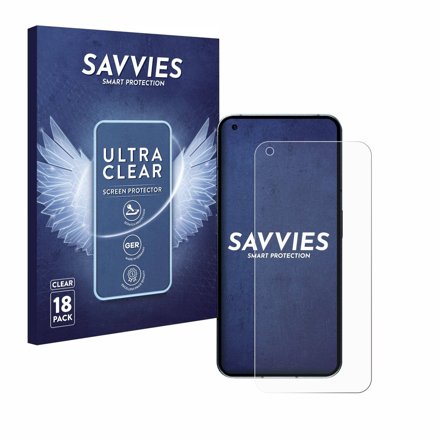 18x Savvies Displayschutz-Folie für Nothing Phone (1)