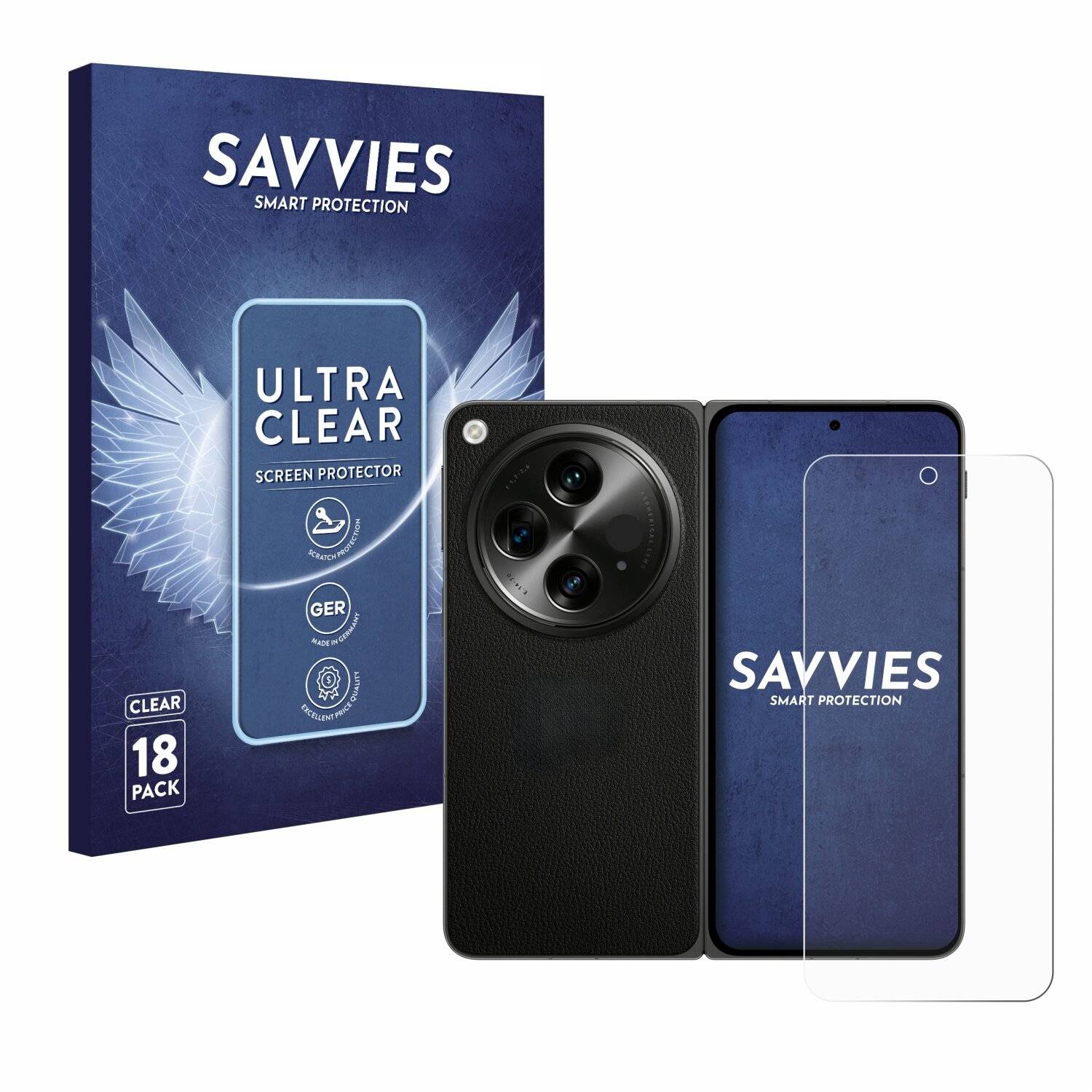 18x Savvies Displayschutz-Folie für OnePlus