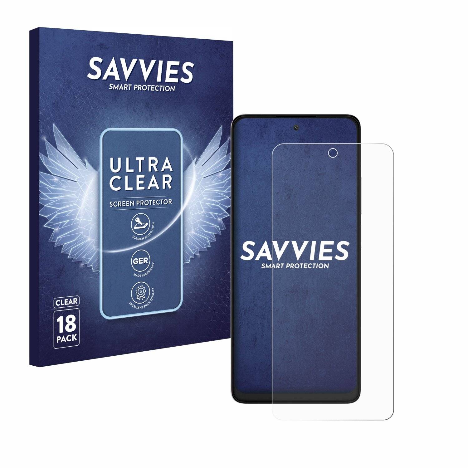 18x Savvies Displayschutz-Folie für TCL 40