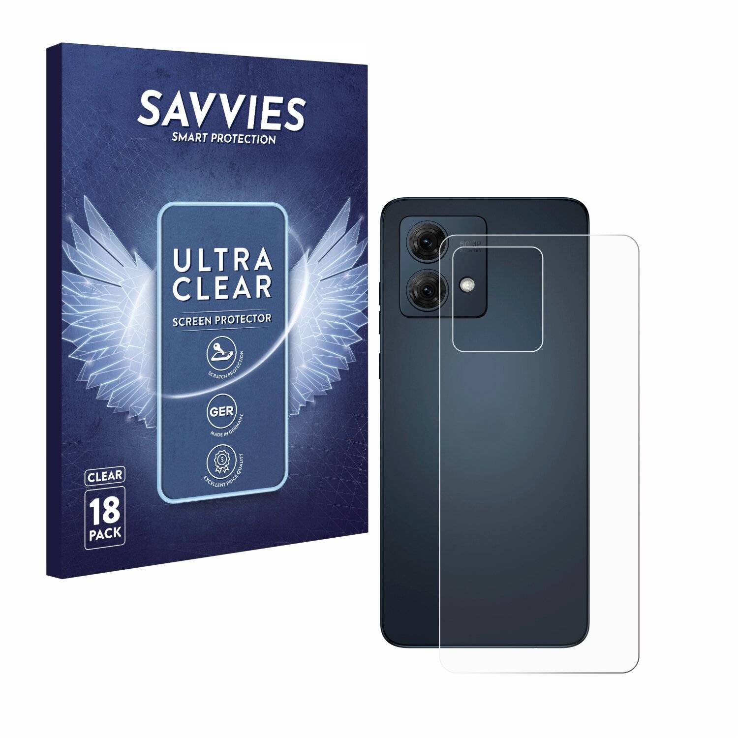 18x Savvies Displayschutz-Folie für Motorola Moto G84