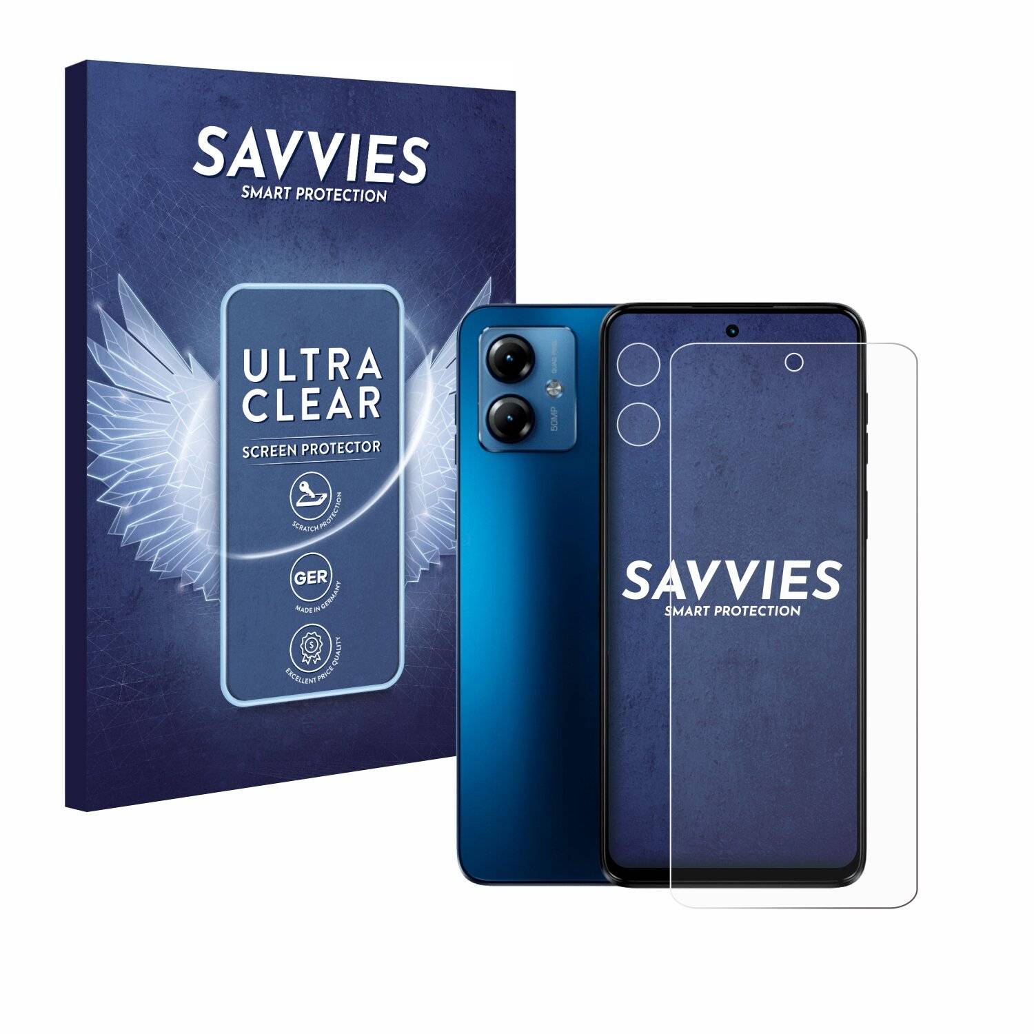 18x Savvies Displayschutz-Folie für Motorola Moto G14